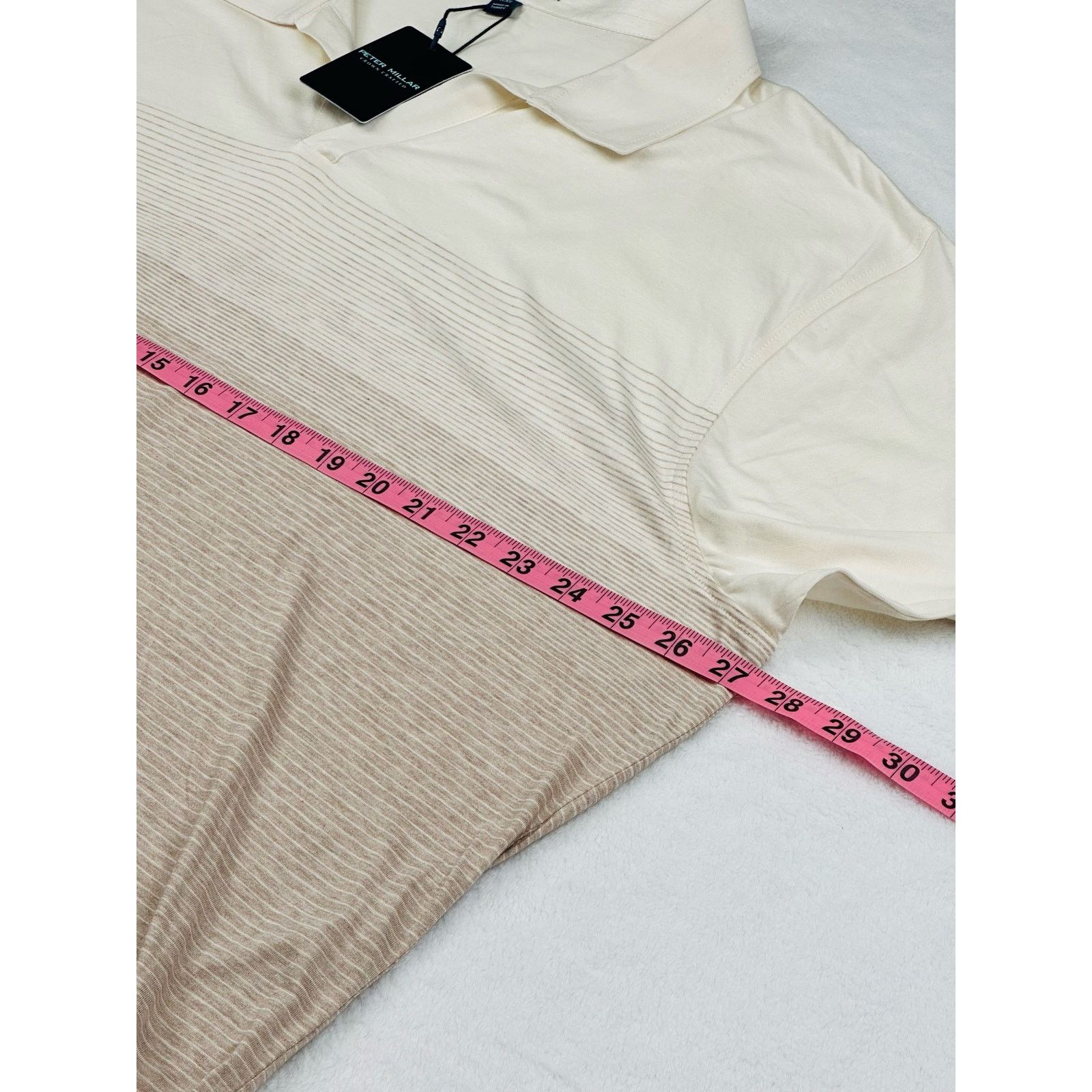 Peter Millar Peter Millar Men’s XXL Cream Luxury Open Collar Polo Shirt Size US XXL / EU 58 / 5 - 8 Thumbnail