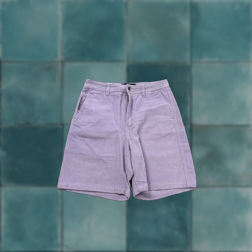 Vintage Paterson Shorts Mens 28 Purple Corduroy Casual Skater Pockets Flat Front Size US 28 / EU 44 - 1 Thumbnail