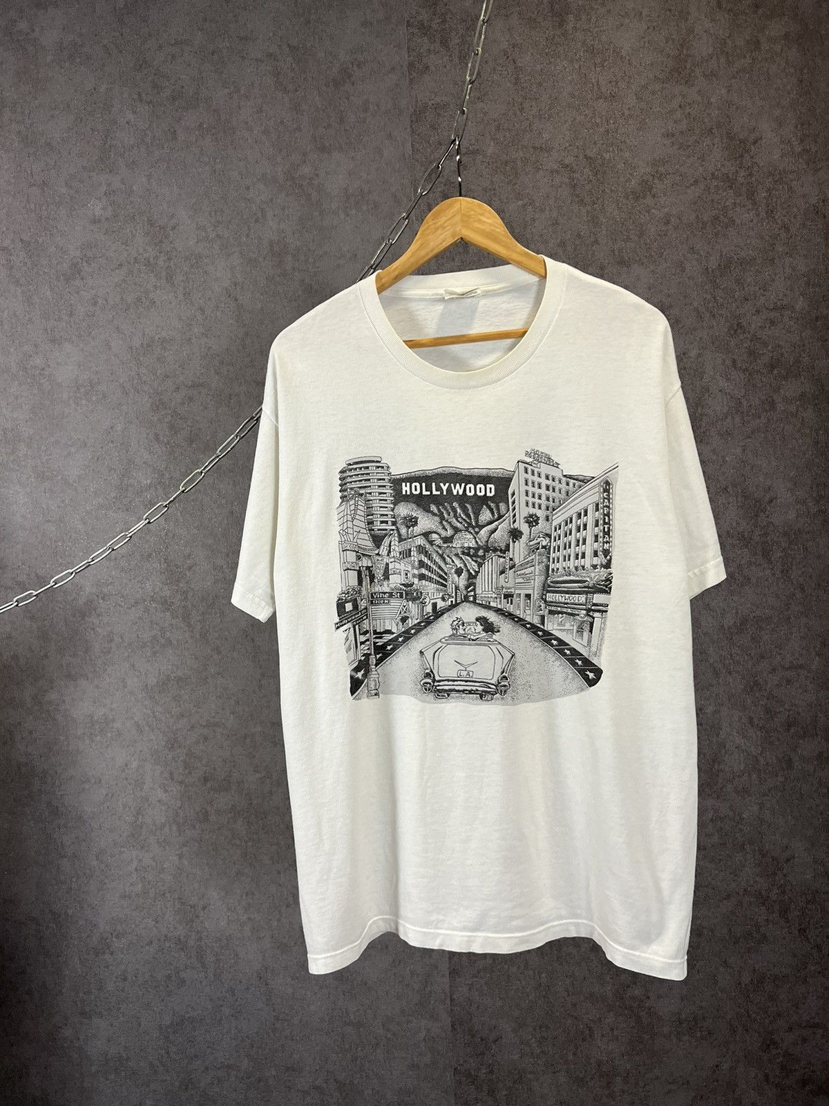 Vintage Hollywood made in USA vintage other tee Size US XL / EU 56 / 4 - 1 Thumbnail