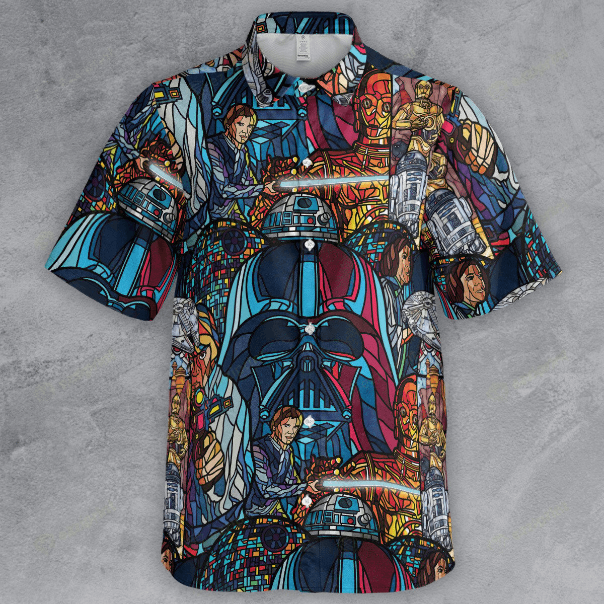 Designer × The Unbranded Brand Star Wars Stained Glass Button Down Shirt Size US L / EU 52-54 / 3 - 2 Thumbnail