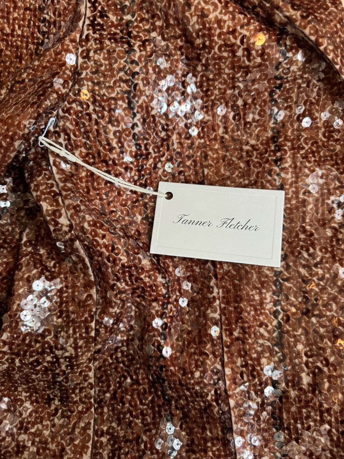 Tanner Fletcher Brown sequins blazer - Tanner Fletcher Size L / US 10 / IT 46 - 9 Thumbnail