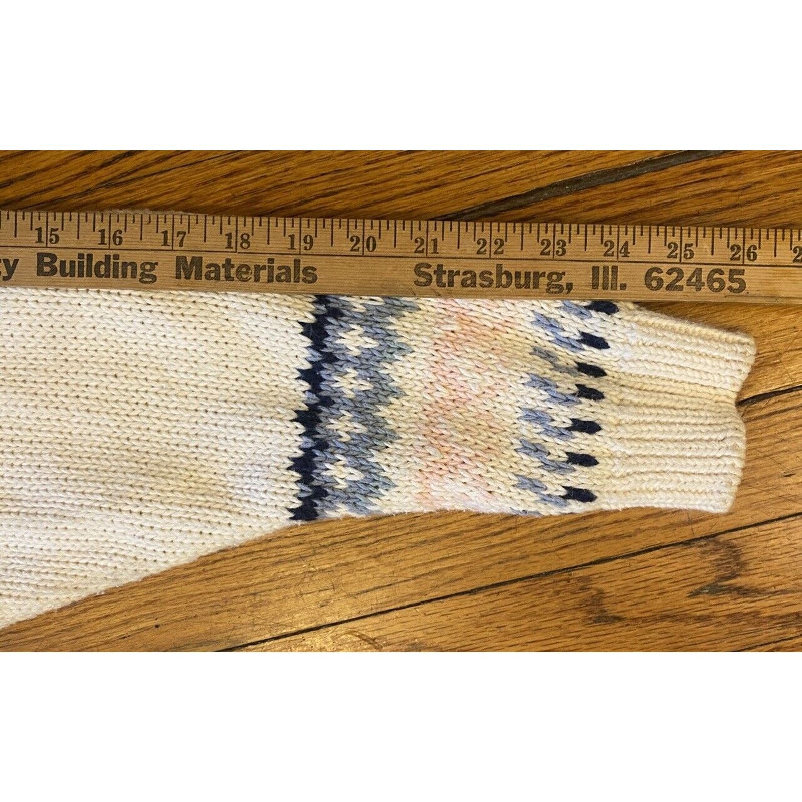 Other VTG 62 East Women's Knit Sweater Floral Striped Medium Blue Size M / US 6-8 / IT 42-44 - 10 Thumbnail