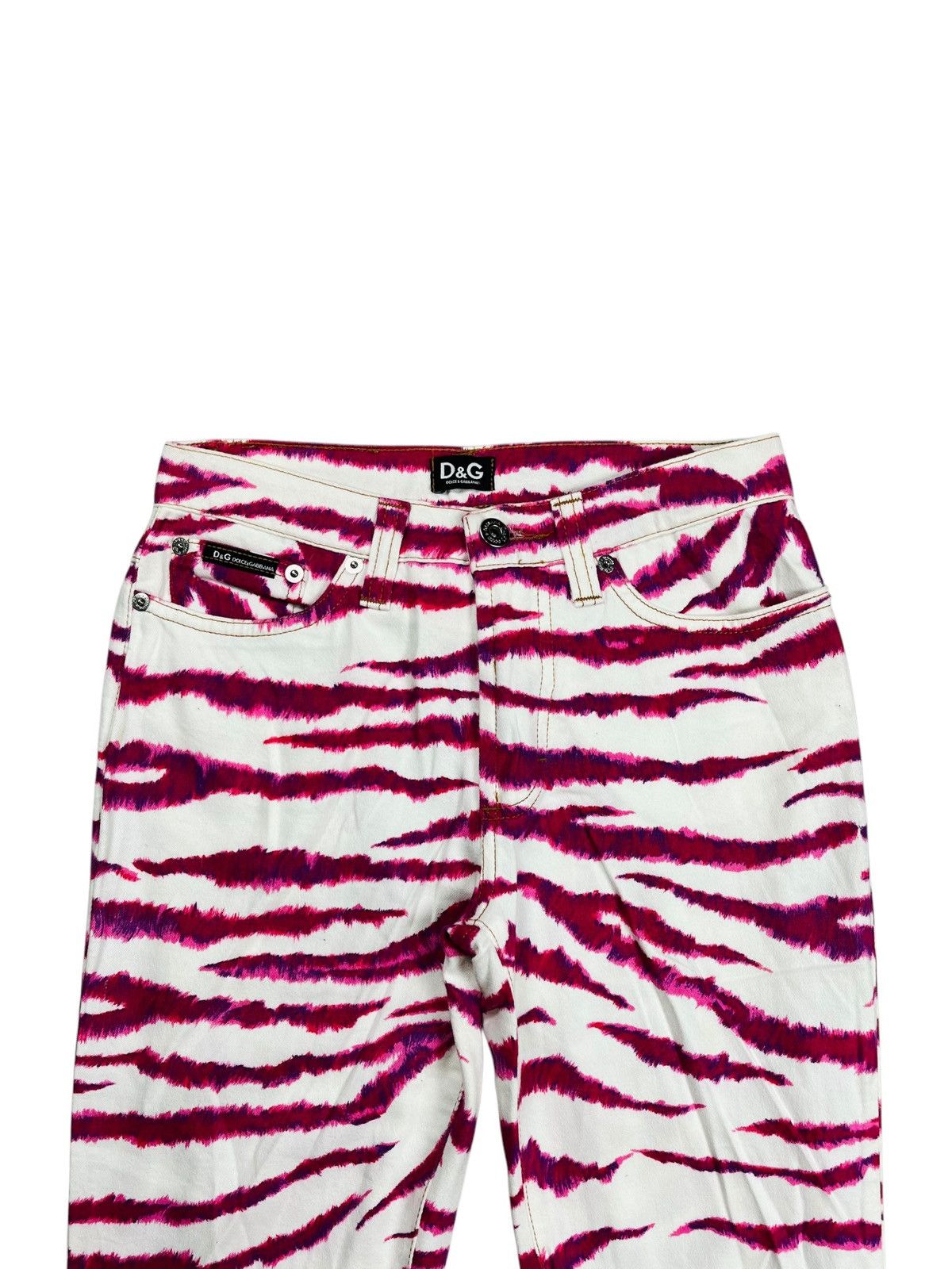 Dolce & Gabbana Archive Dolce Gabbana Paris Hilton Style Zebra Denim Pants Size 27" / US 4 / IT 40 - 3 Thumbnail