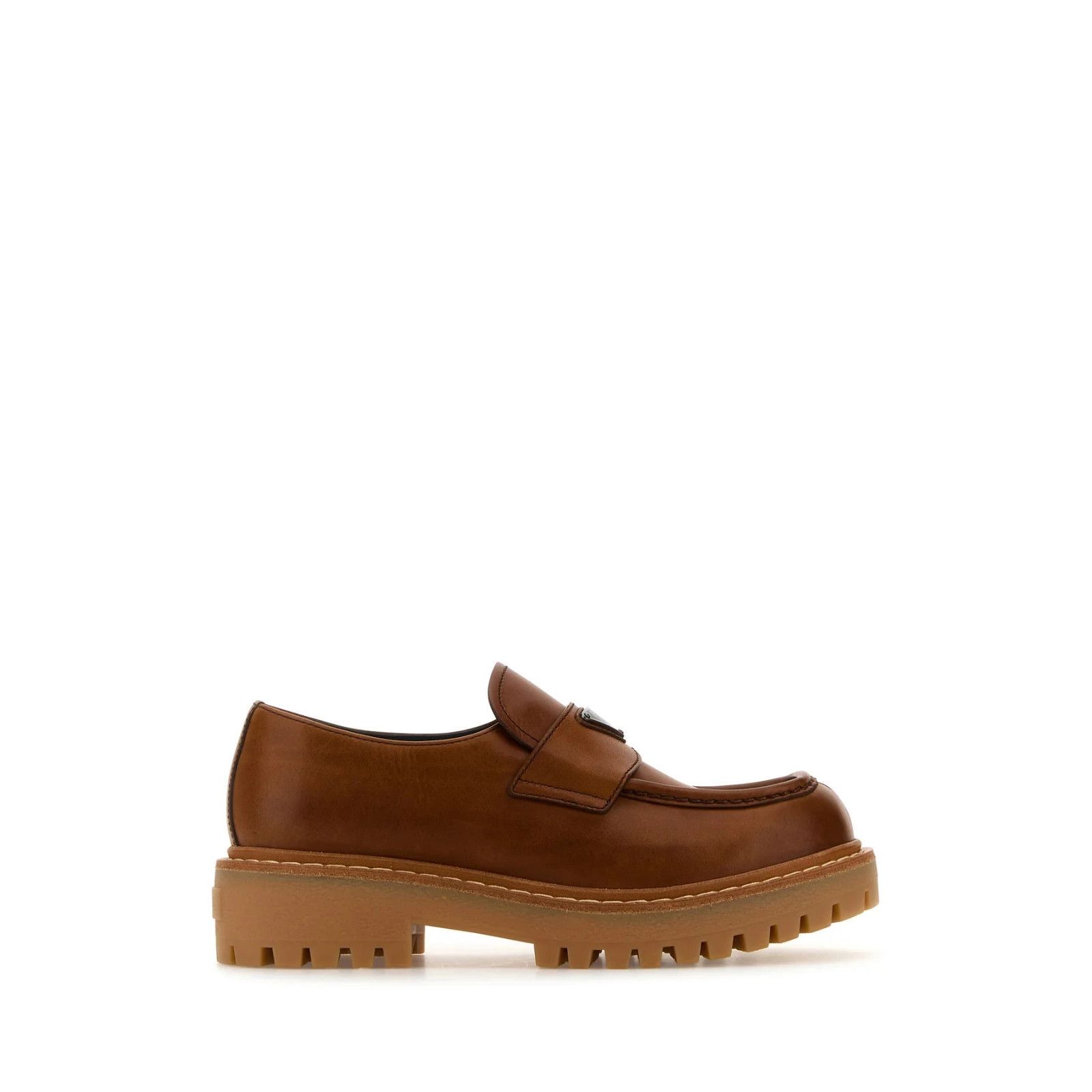 PRADA Caramel Leather Loafers New And Authentic (Men's size: