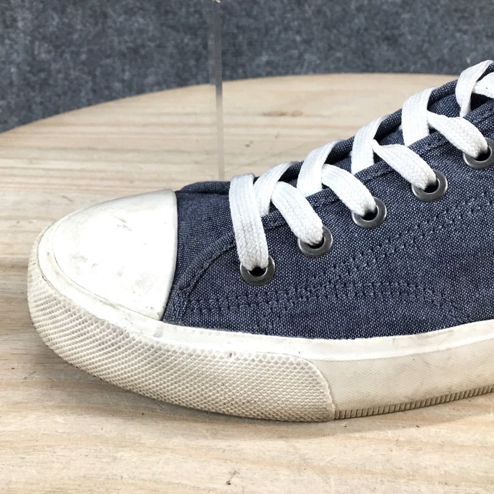 H&M H&M Shoes Womens 42 Casual Comfort Low Top Sneakers Blue Denim Lace Up Flats Shoes Width M, Breathable, Comfortable, Casual Walking Size L / US 10 / IT 46 - 3 Thumbnail
