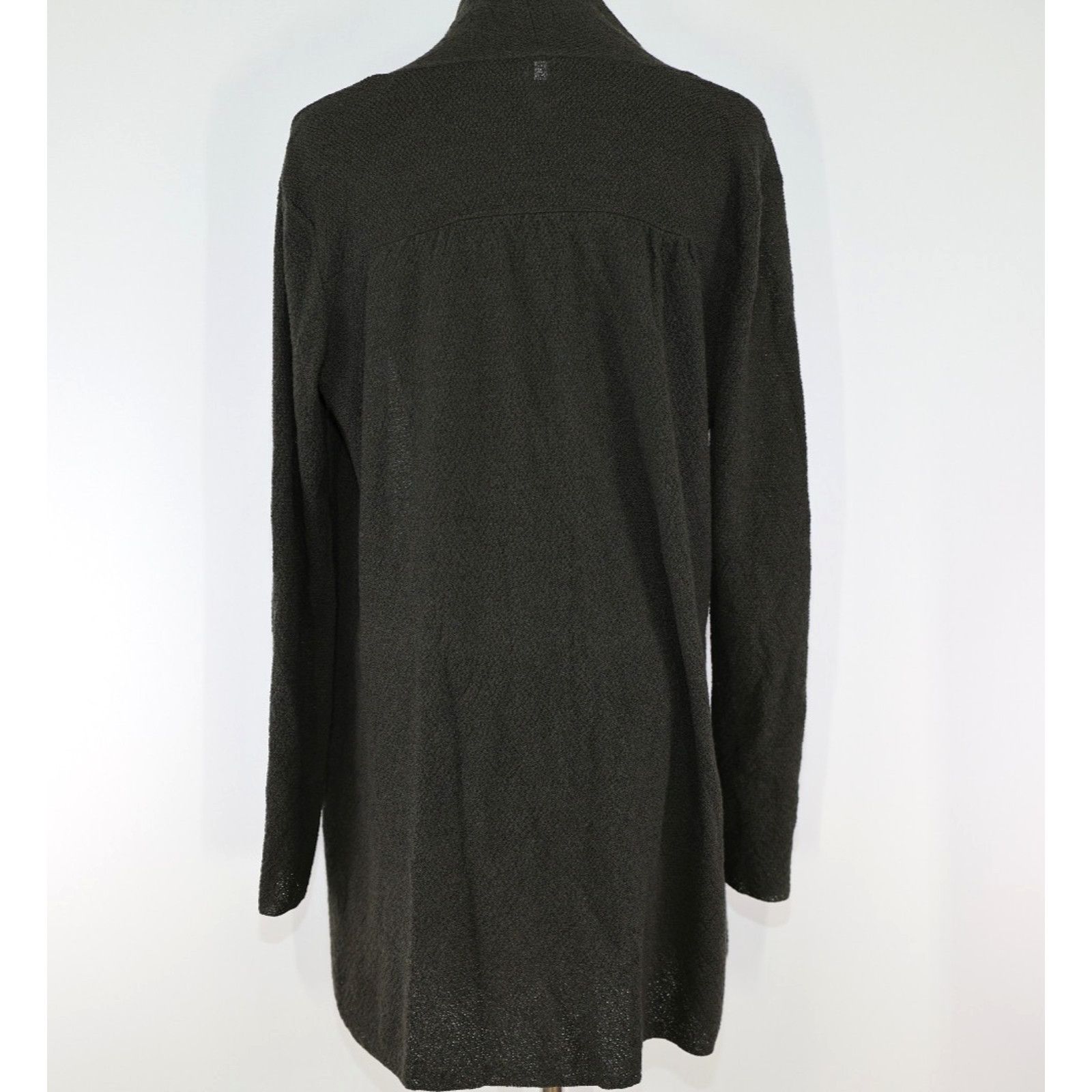 Eileen Fisher EILEEN FISHER Olive Green Wool Knit Long Cardigan Sweater XS Size XS / US 0-2 / IT 36-38 - 4 Thumbnail