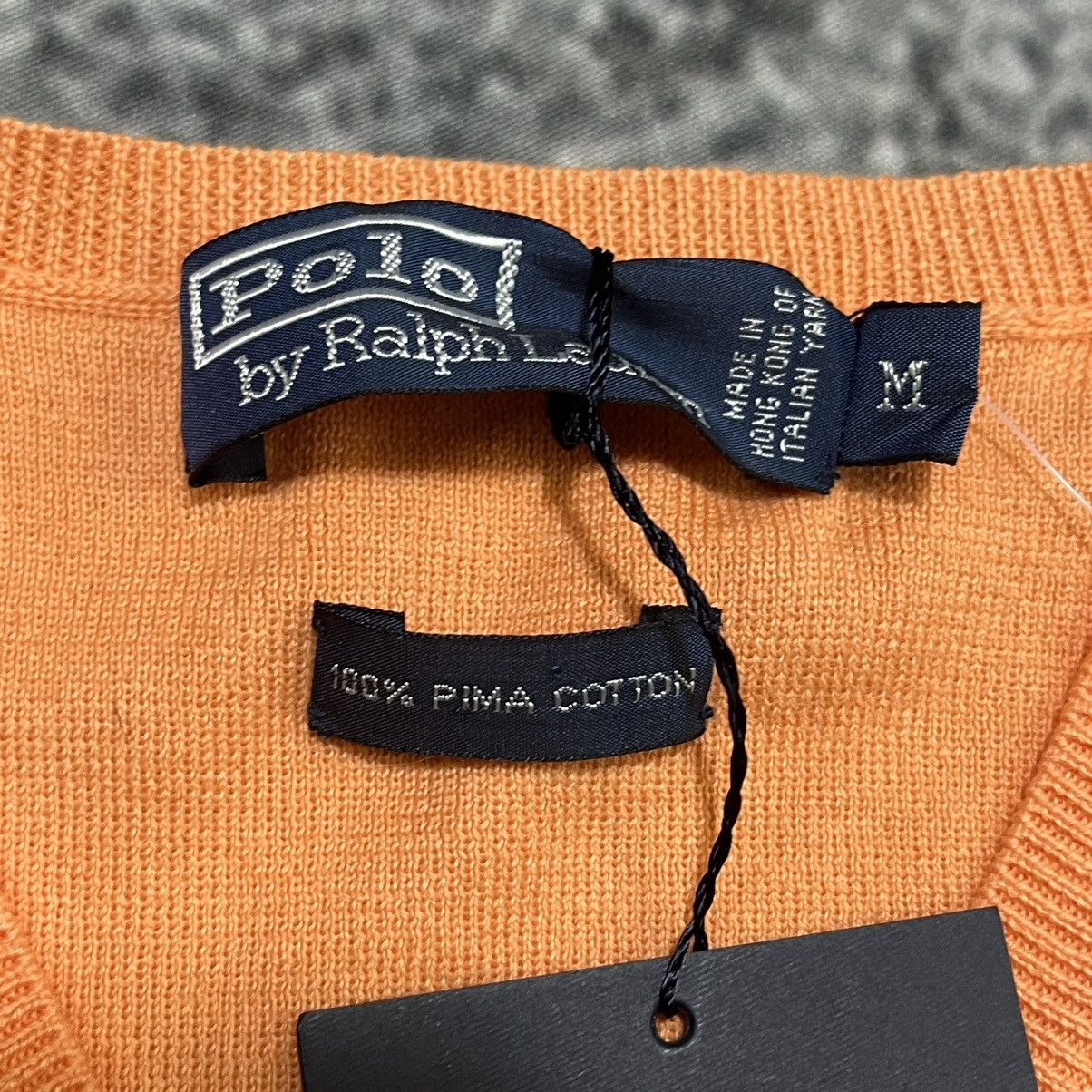 Polo Ralph Lauren Polo Ralph Lauren Orange Small Pony Pima Cotton Sweater NEW Size US M / EU 48-50 / 2 - 6 Thumbnail