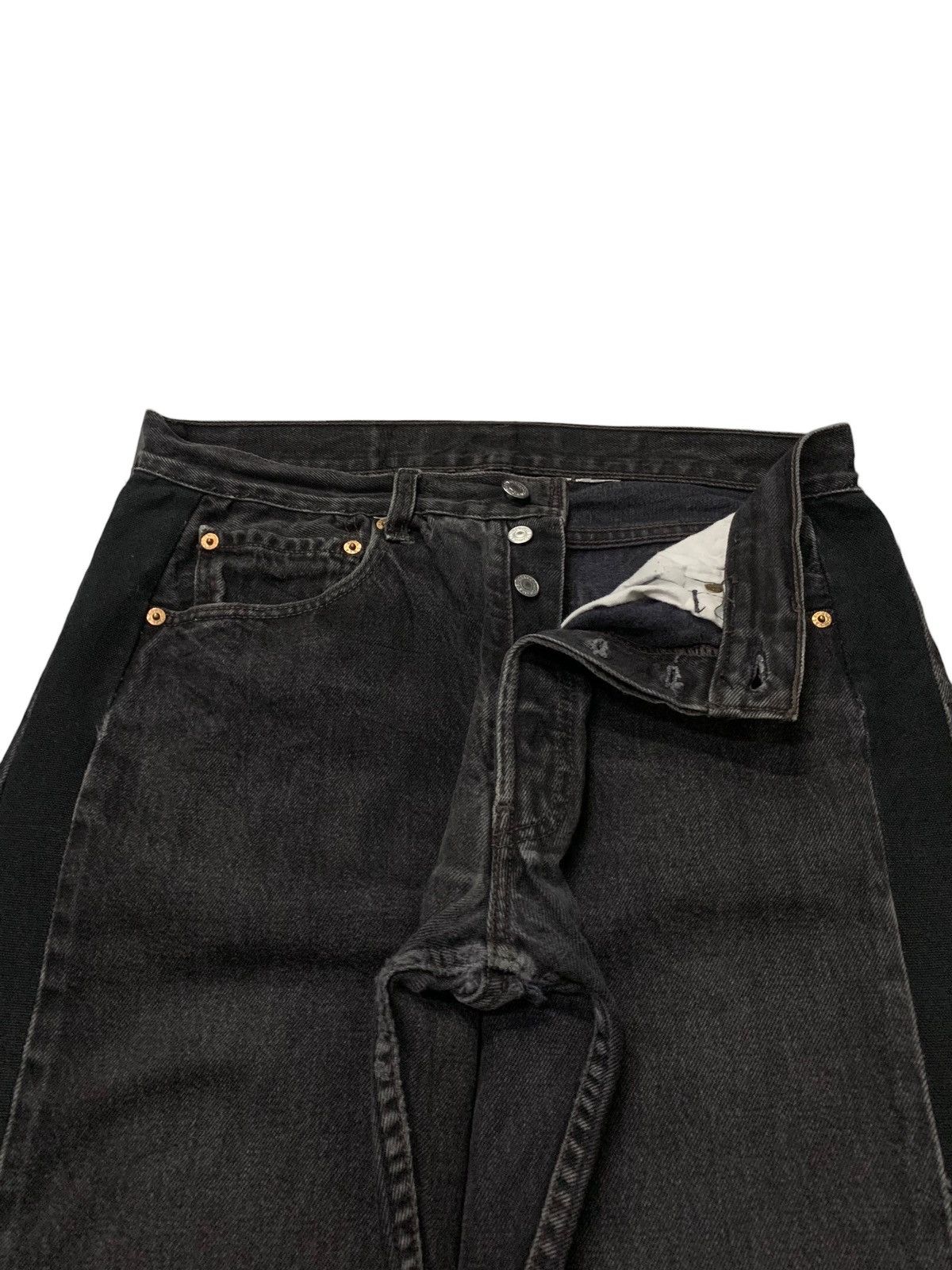Japanese Brand Levis Baggy Y2k Balenciaga Wide Leg Style Distressed (AC38) Size US 31 - 8 Thumbnail