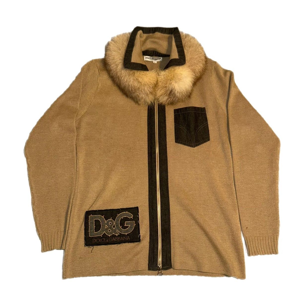 Dolce & Gabbana Dolce & Gabbana Beige Cardigan Size US XL / EU 56 / 4 - 1 Thumbnail