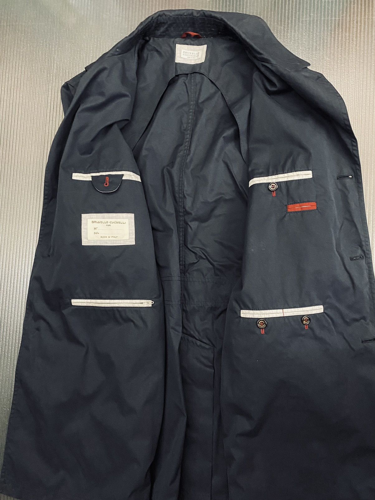 Brunello Cucinelli Brunello Cucinelli 🇮🇹 Blue Techno belted Macintosh Coat L NEW Size US L / EU 52-54 / 3 - 8 Thumbnail