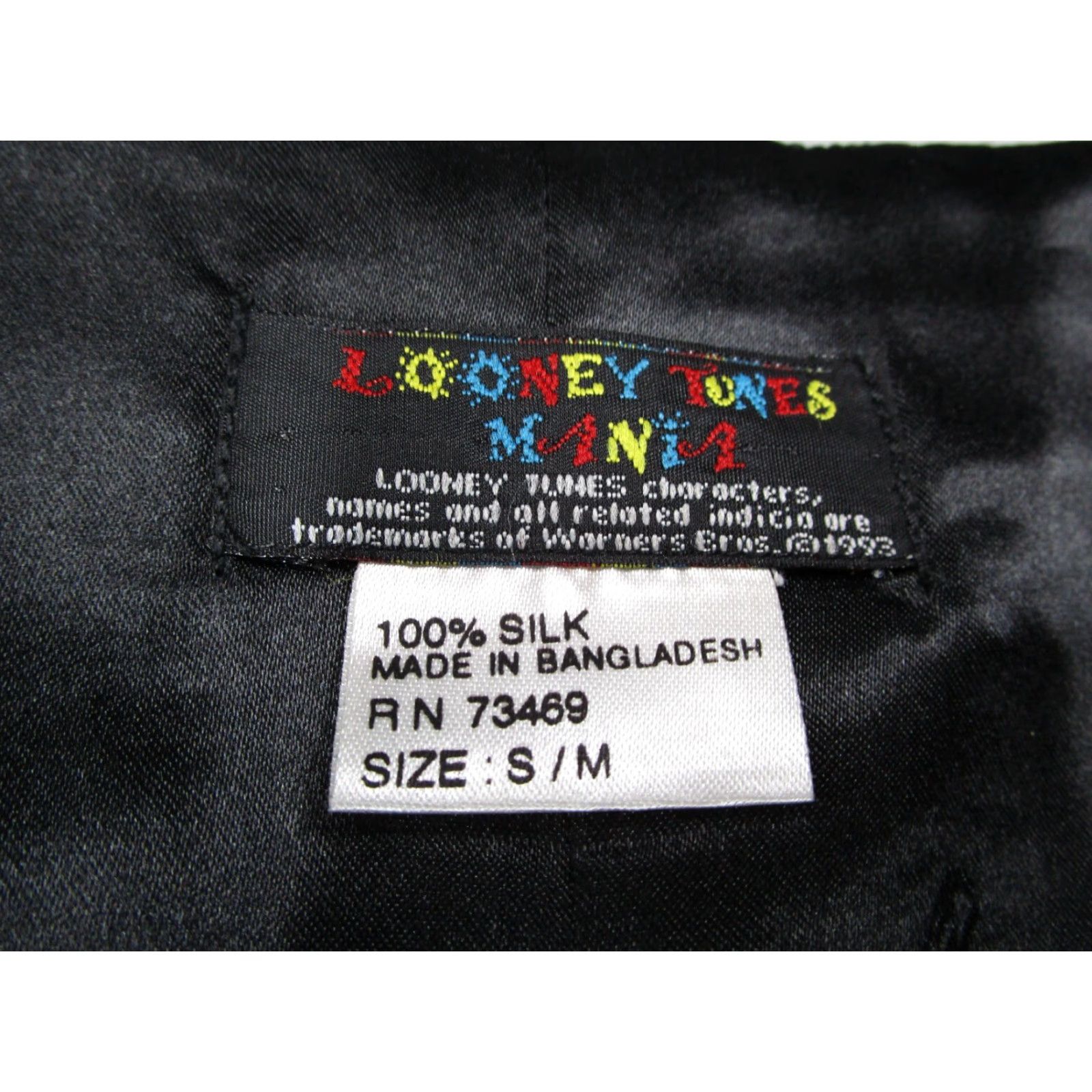 Vintage VINTAGE Looney Tunes Vest Men Small Black Silk Button Up Geometric 90s Retro Size US S / EU 44-46 / 1 - 3 Thumbnail