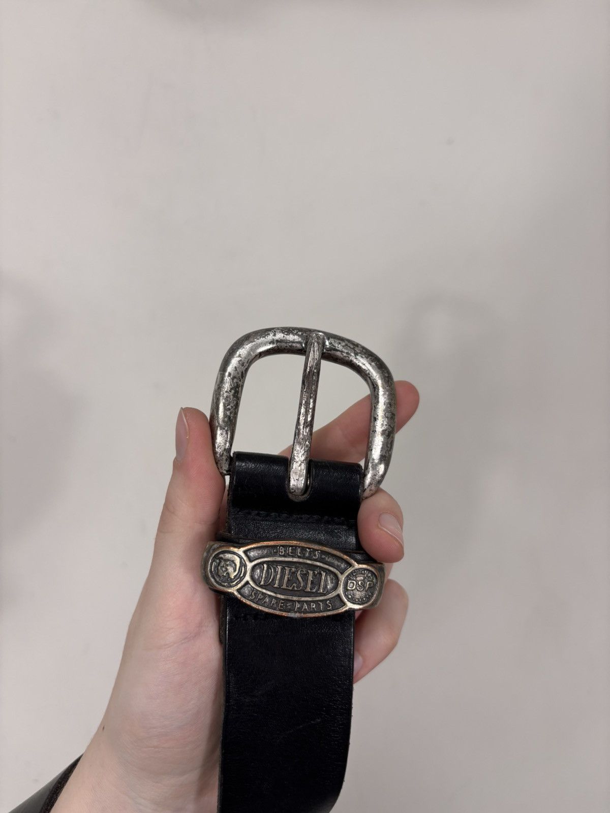 Diesel Vintage Diesel Spare Parts Y2K Black Leather Belt Size ONE SIZE - 3 Thumbnail
