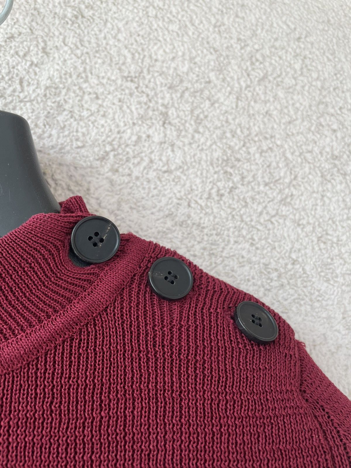 Isabel Marant Etoile Isabel Marant Women Burgundy Knitted Viscose Sweater 38/XS Size XS / US 0-2 / IT 36-38 - 9 Thumbnail