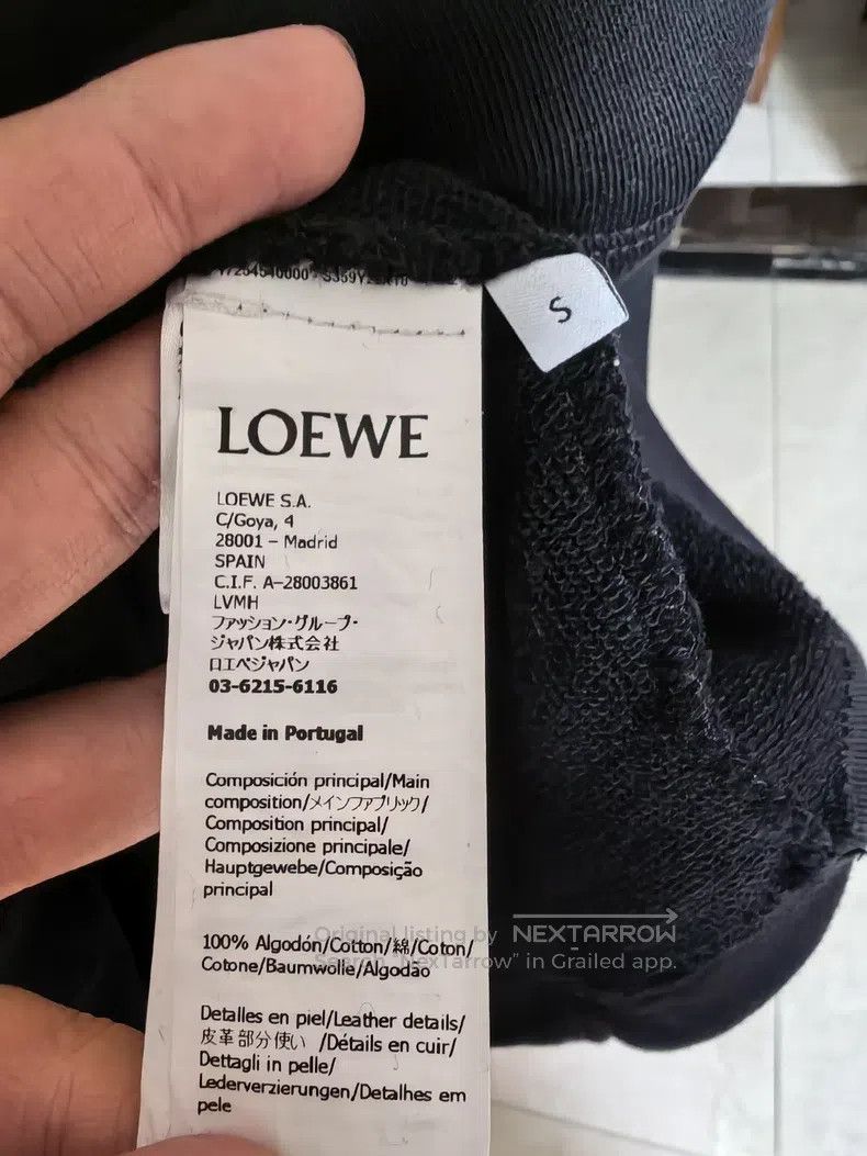 Loewe Loewe Sweatshirt Jacket with Leather Patch Logo Size S / US 4 / IT 40 - 4 Thumbnail