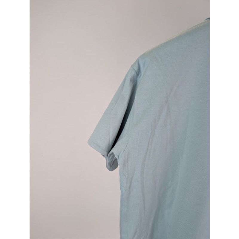 Bottega Veneta o1rshd1 Double Layer Light Cotton Polo Shirt in Stone Blue Size US S / EU 44-46 / 1 - 14 Thumbnail