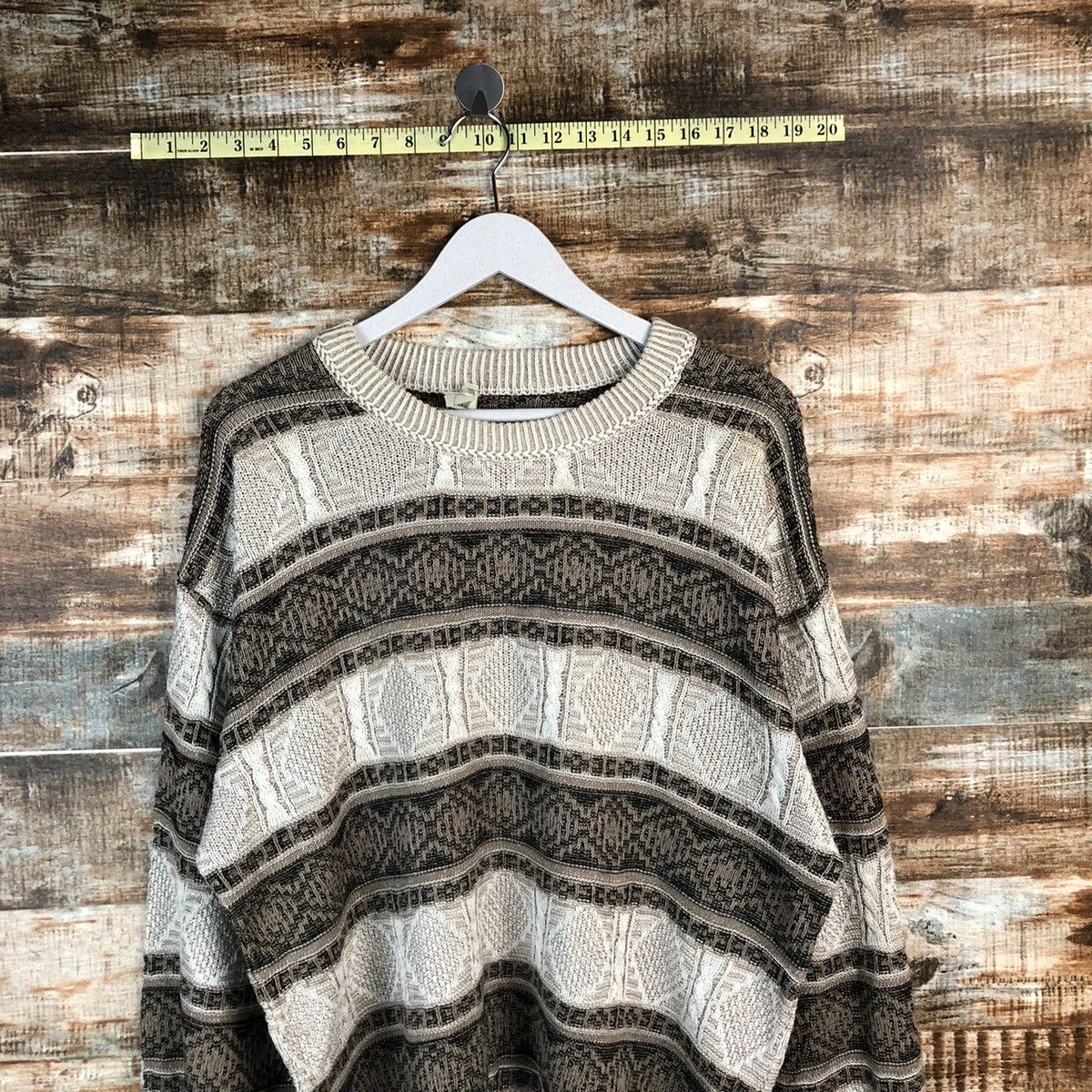 Homespun Knitwear DL Gard Robie Brown Stripe Knitwear #A1251 Size US L / EU 52-54 / 3 - 2 Thumbnail