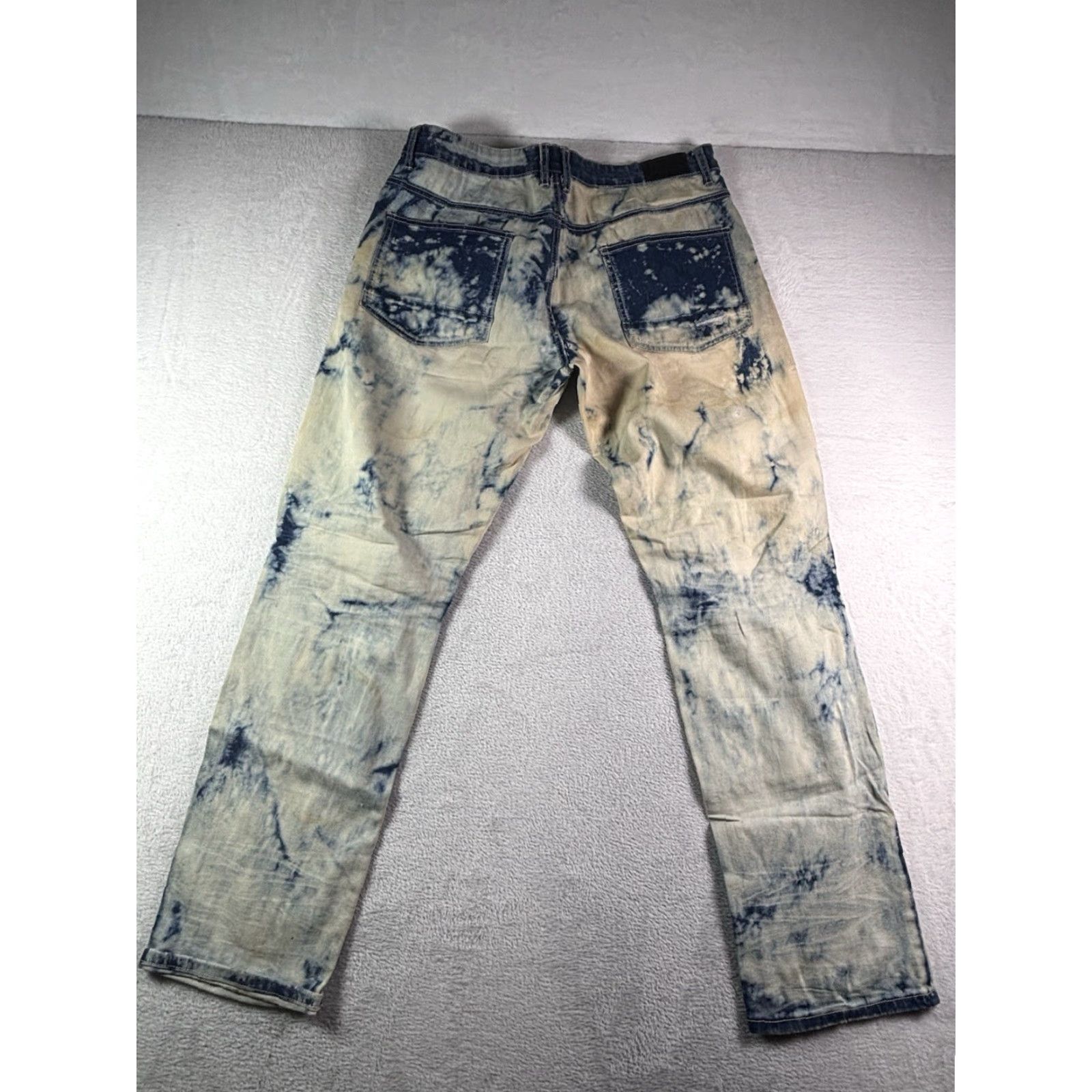 Vintage Gray Earth Jeans Men’s 34x32 Acid Washed Distressed Denim Blue White 5-Pocket Regular Fit Size 34 Jeans Size US 34 / EU 50 - 2 Thumbnail
