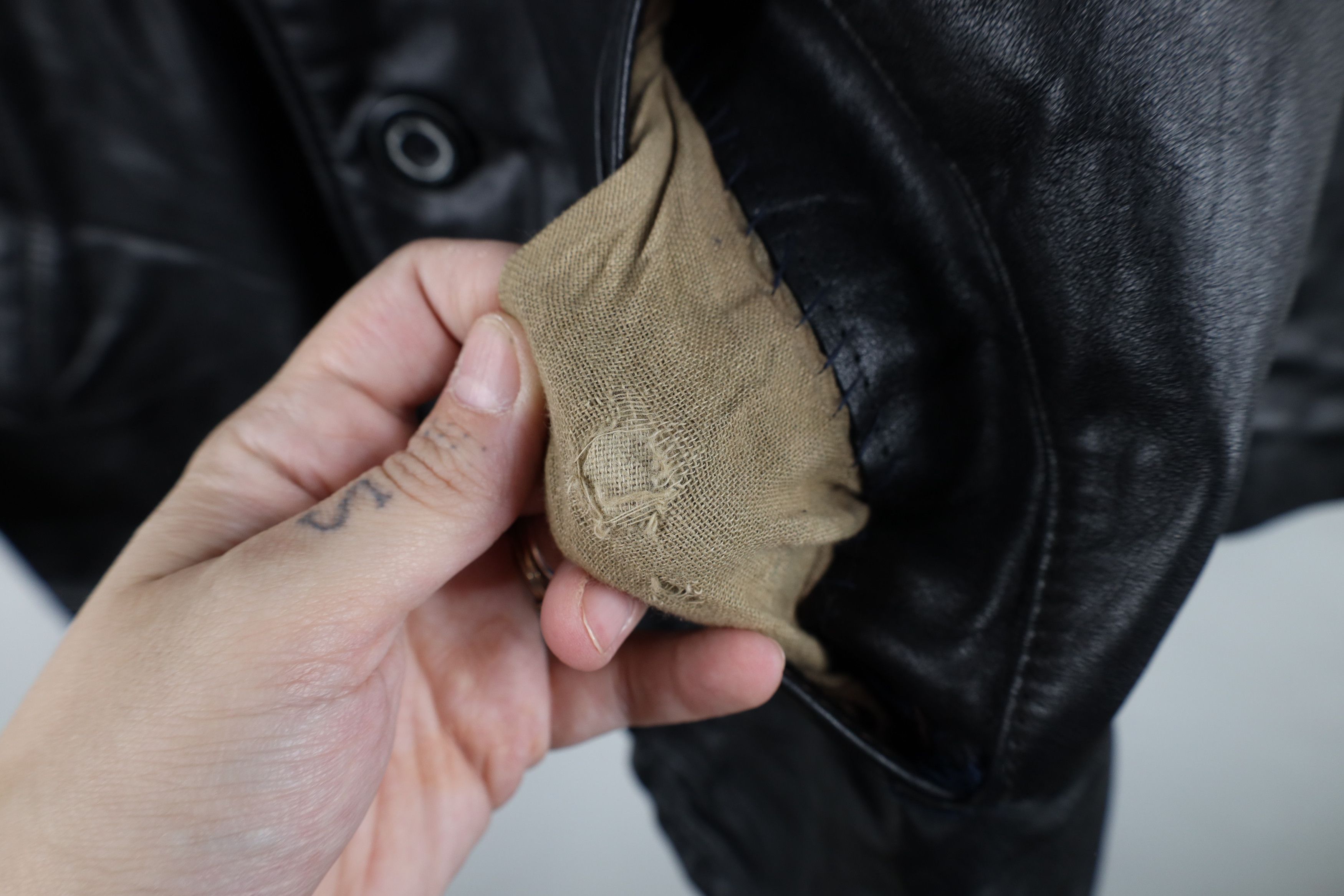 Vintage Vintage 60s 70s Streetwear Leather Jacket Coat Black USA Size US XXL / EU 58 / 5 - 8 Thumbnail