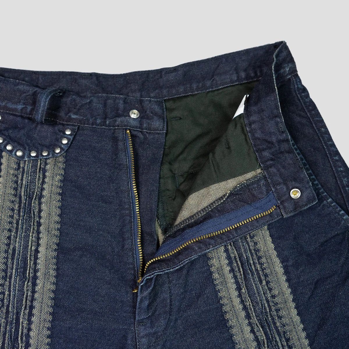 Kapital Kapital 12OZ YAGASURI JACQUARD DENIM SHORTS size 3 Size US 34 / EU 50 - 4 Thumbnail