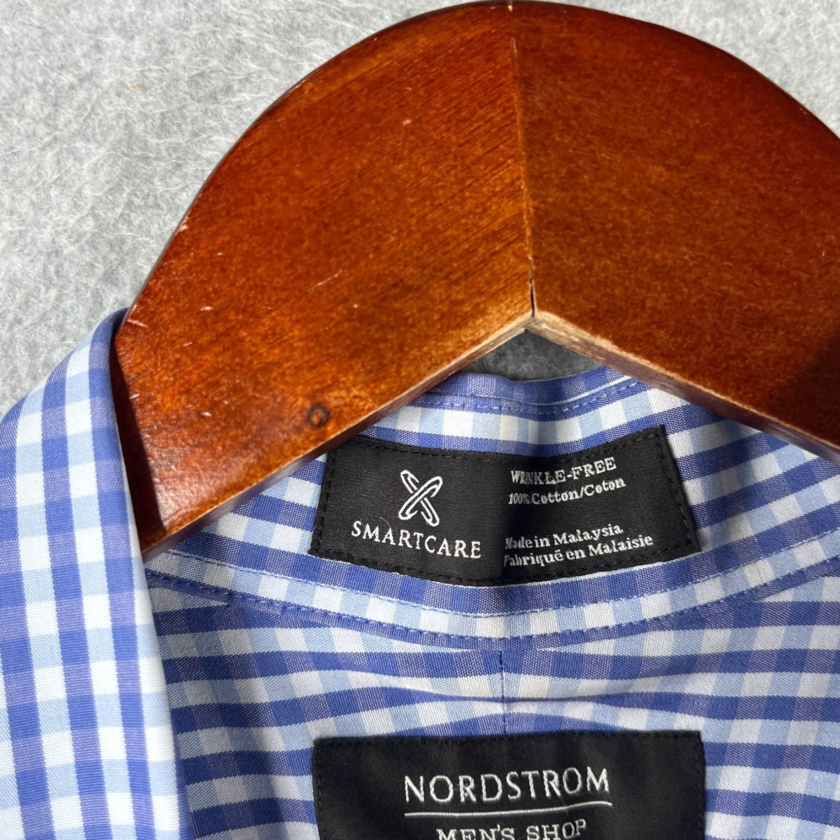 Nordstrom Nordstrom Mens Shop Shirt Large Wrinkle Free Casual Button Up Long Sleeve Plaid Blue Cotton Woven Button-Down Pocketed Classic Regular L Mens Shirt Size US L / EU 52-54 / 3 - 6 Thumbnail