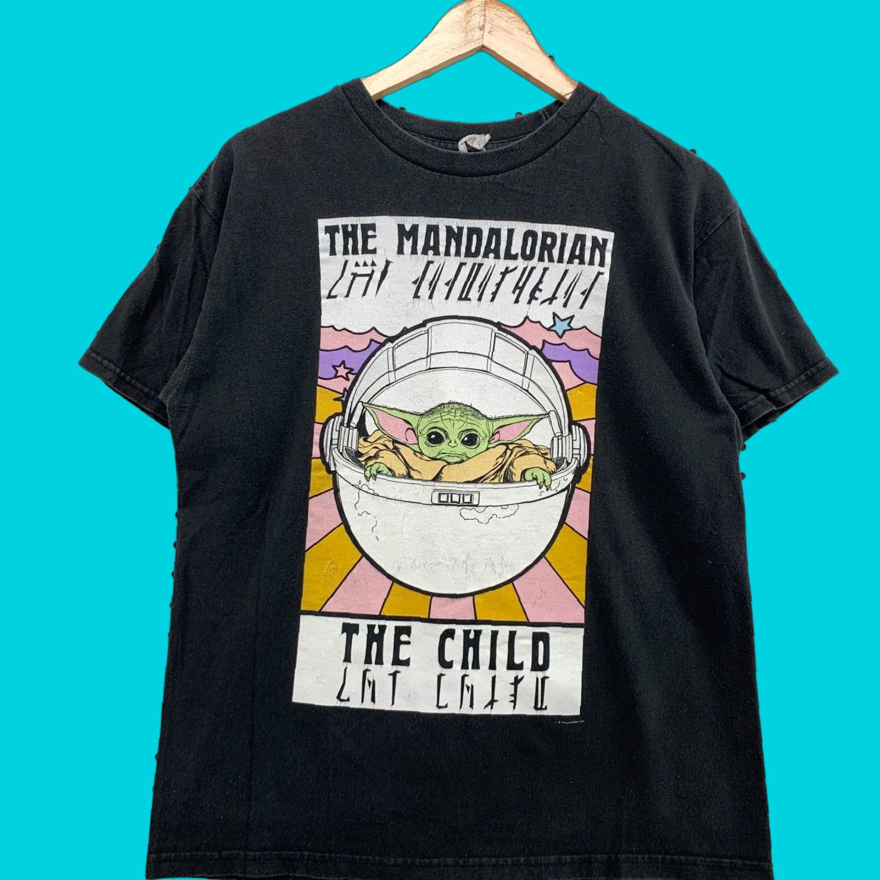 Vintage The Mandalorian Child Shirt Black Adult Small Short Sleeve Movie TEE 20x25 Size US S / EU 44-46 / 1 - 1 Thumbnail