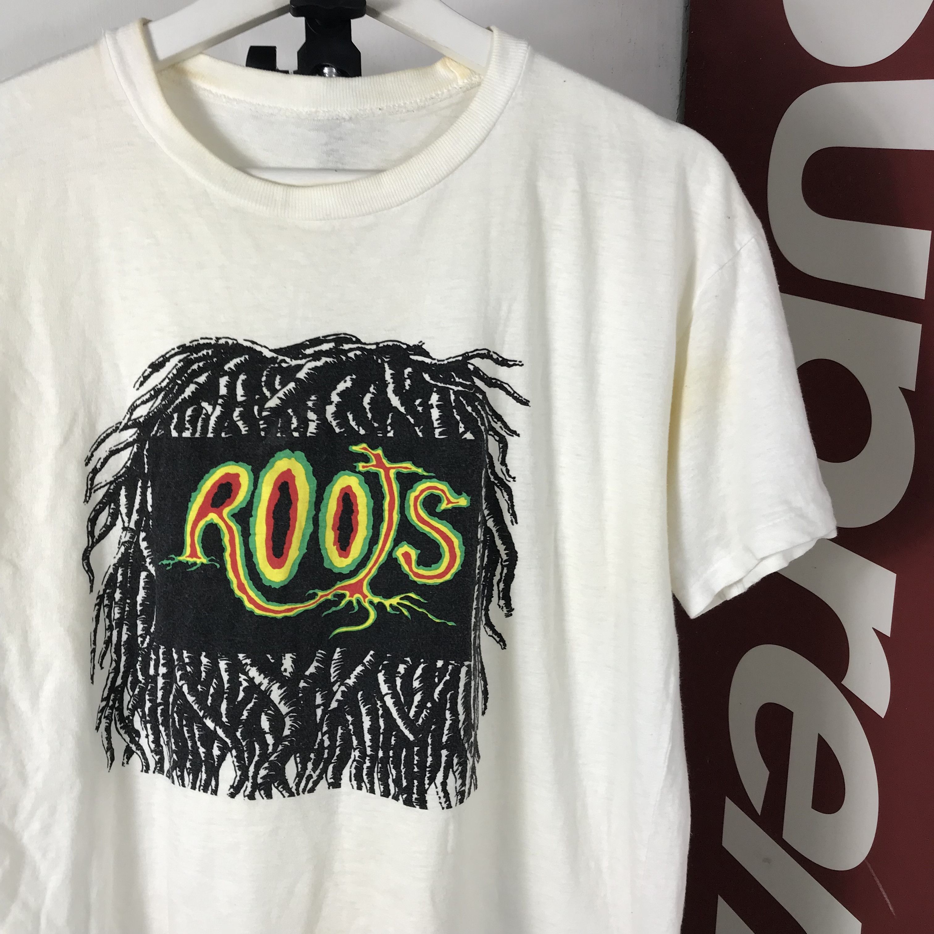 Vintage Vintage 90s Rootz Rockin Rydimz Rasta Weed Tee Size US L / EU 52-54 / 3 - 3 Thumbnail