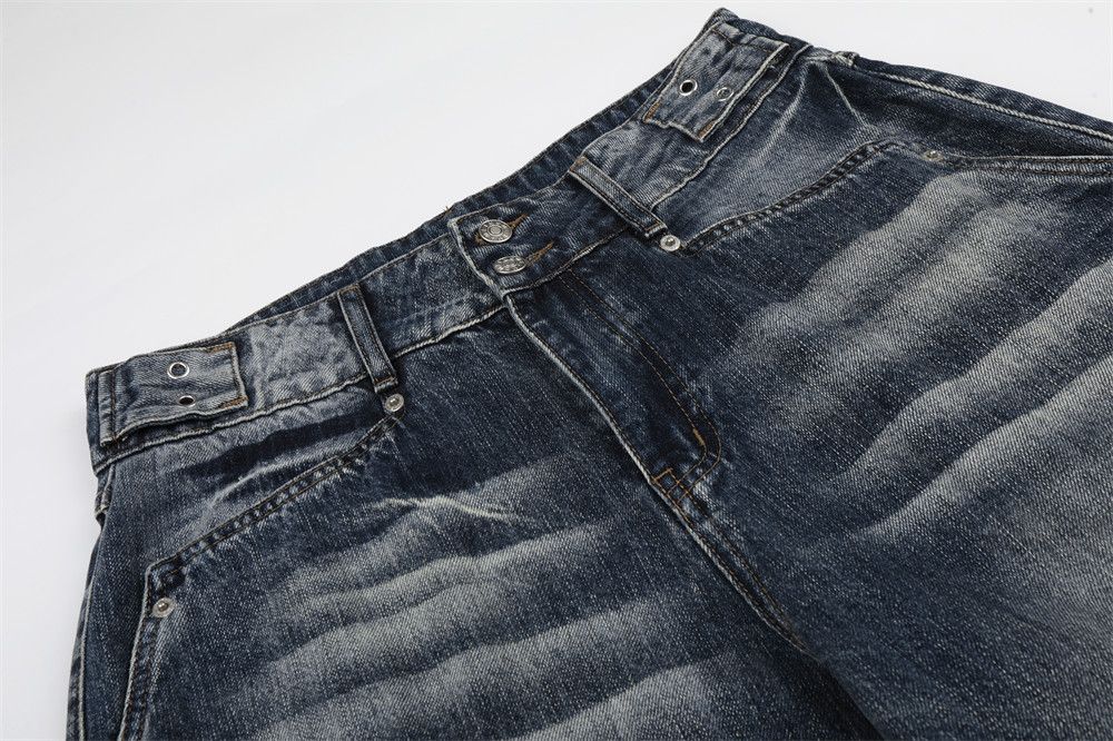 Vintage Men's American Retro Washed & Distressed Wide-Leg Jeans Size US 32 / EU 48 - 3 Thumbnail