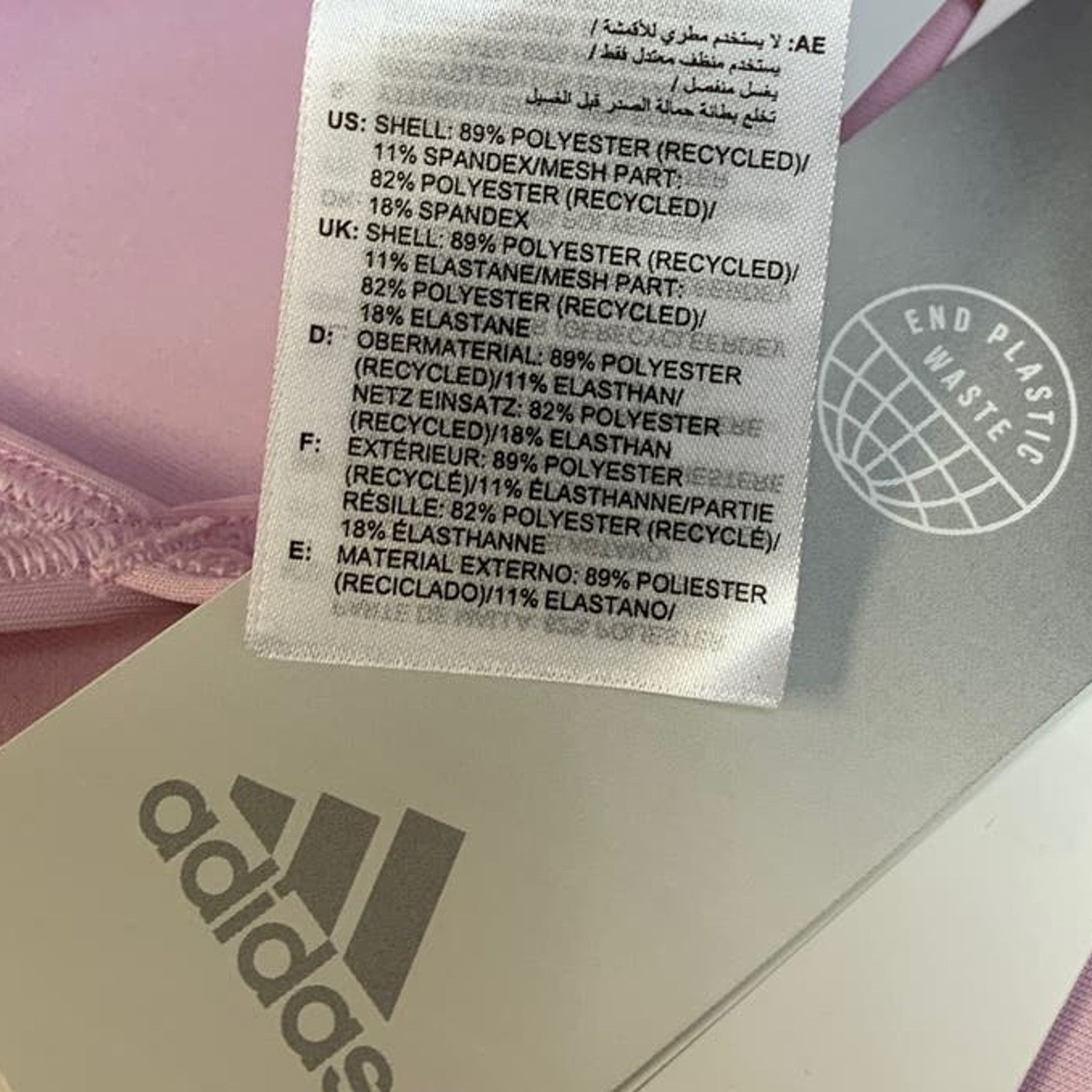 Adidas New Adidas Medium 36AC Pink Light Support Training Sport Bra Size M / US 6-8 / IT 42-44 - 6 Thumbnail