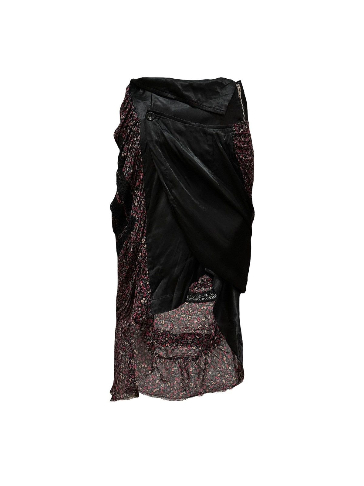 Junya Watanabe JUNYA WATANABE Fall Winter 2007 Floral Asymmetric Maxi Skirt Size 27" / US 4 / IT 40 - 2 Thumbnail