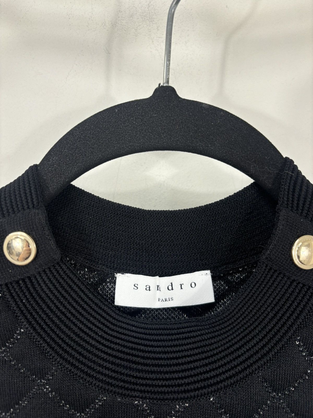 Sandro Sandro Paris Women’s NWT Quilted Black Sleeveless Mini Dress Size XS / US 0-2 / IT 36-38 - 7 Thumbnail