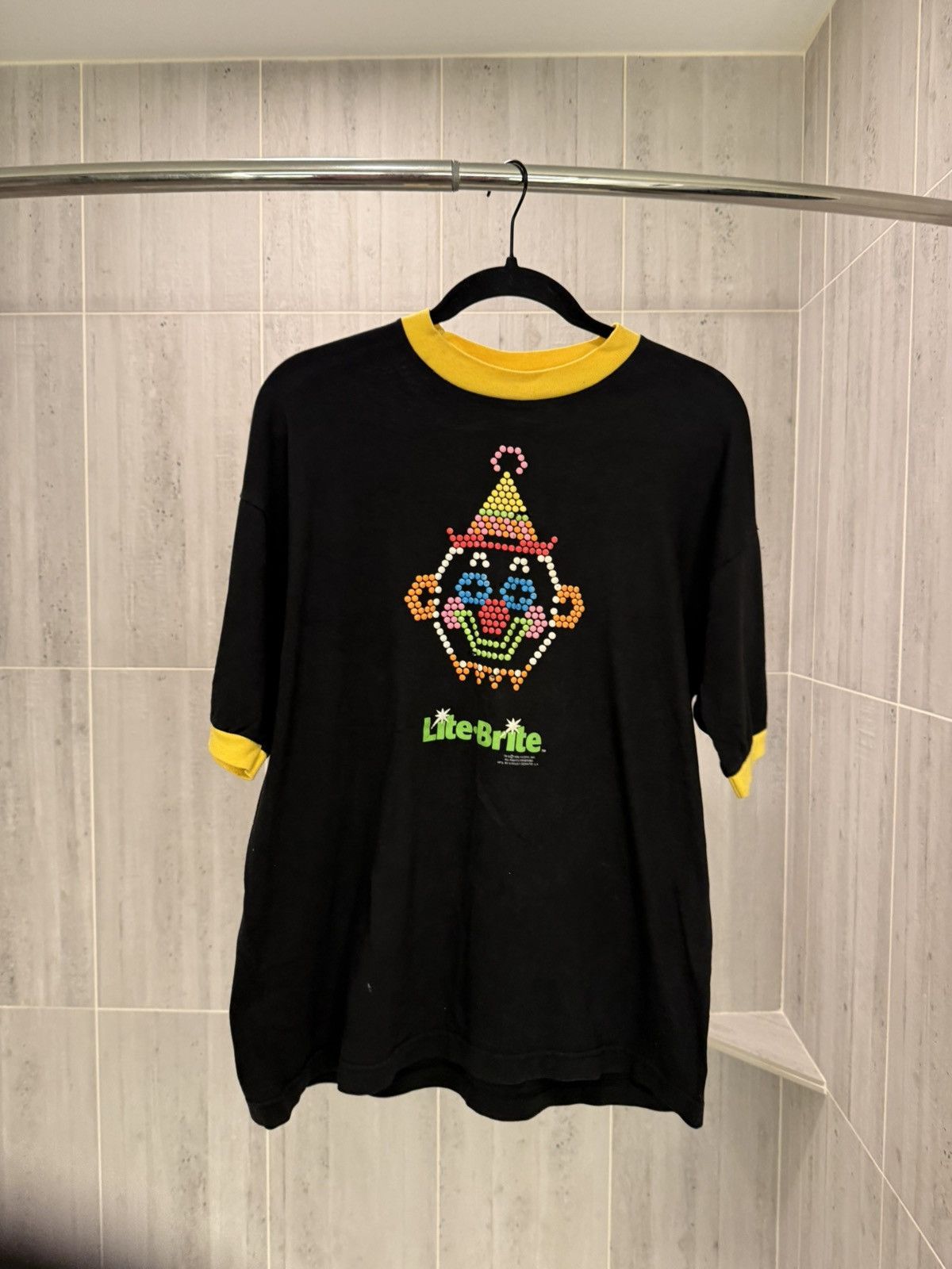 Vintage Vintage 1996 Lite-Brite Clown Tee – Stanley Desantis Ringer Size US L / EU 52-54 / 3 - 1 Thumbnail