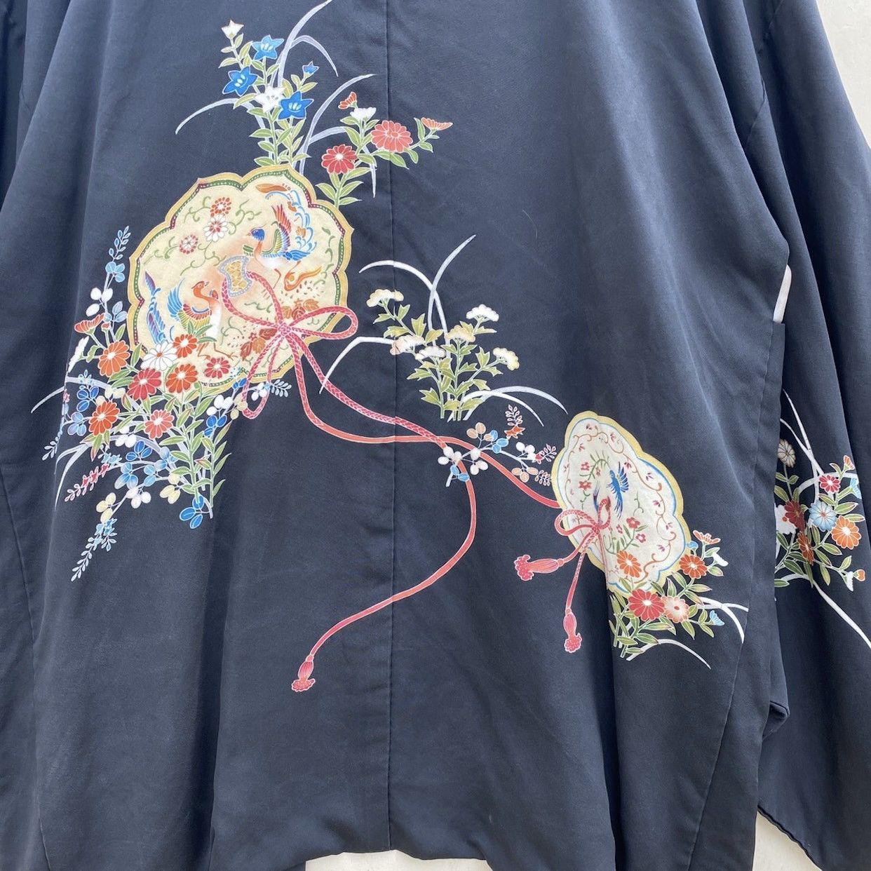 Vintage Japanese Traditional Kimono Floral Abstract