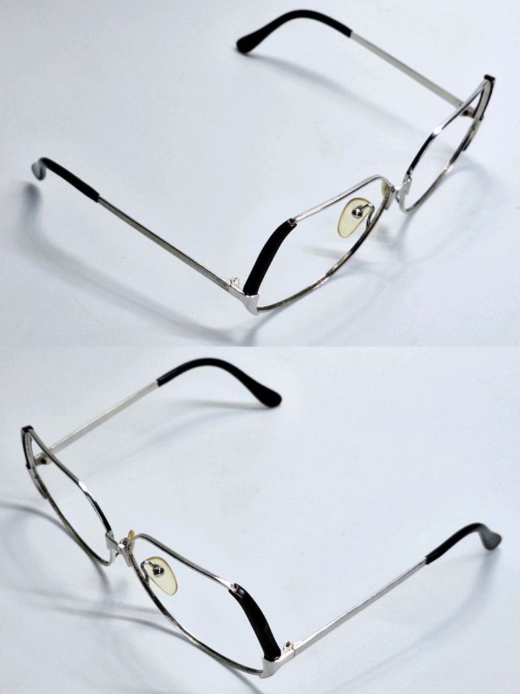 Other 80s Japan Vintage VISTA 6032 Split Browline Glasses Frame Size ONE SIZE - 3 Thumbnail