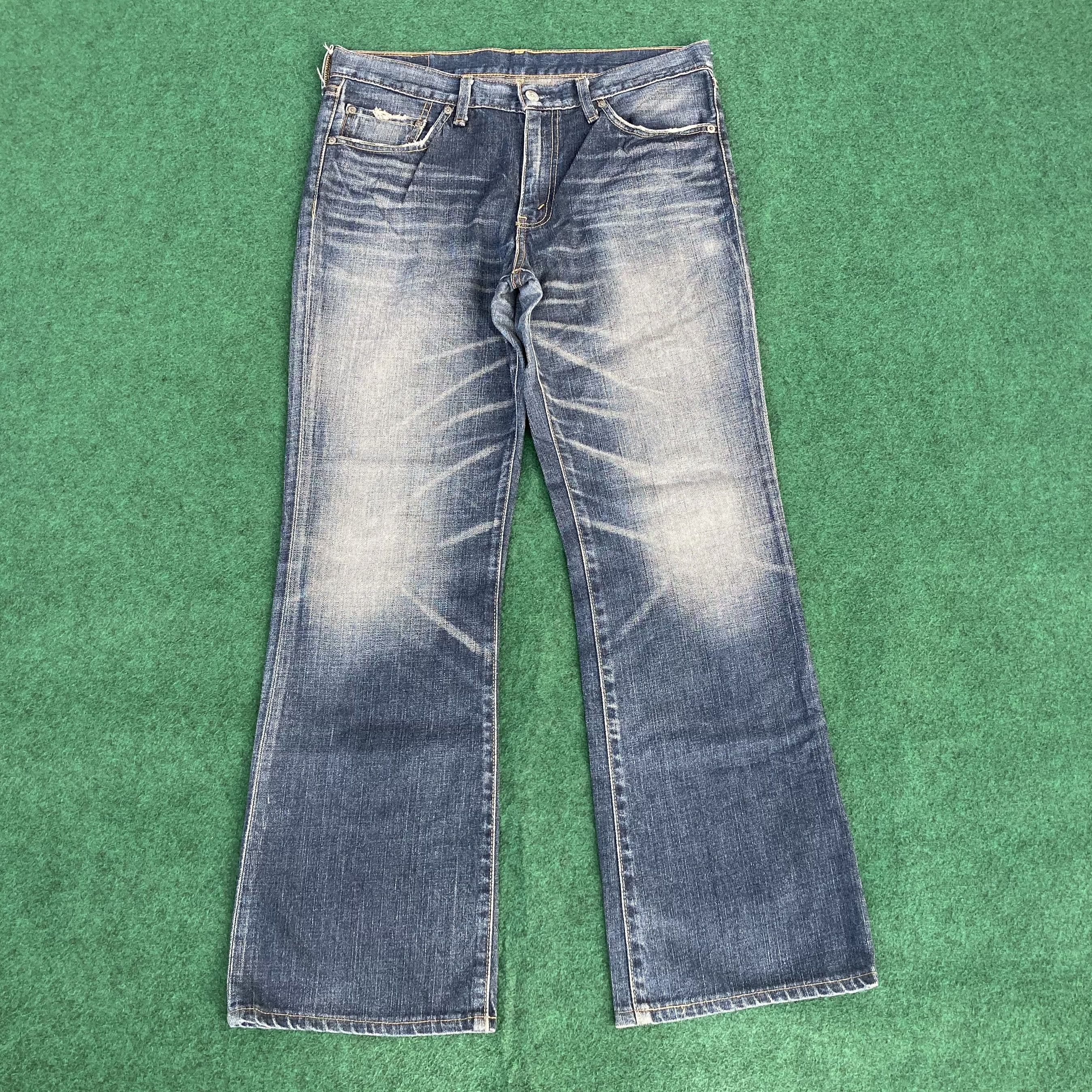 Levi's × Vintage Vtg Levis 517 Faded Denim Sz 34 Blue Flare Bootcut Jeans Size US 34 / EU 50 - 1 Thumbnail