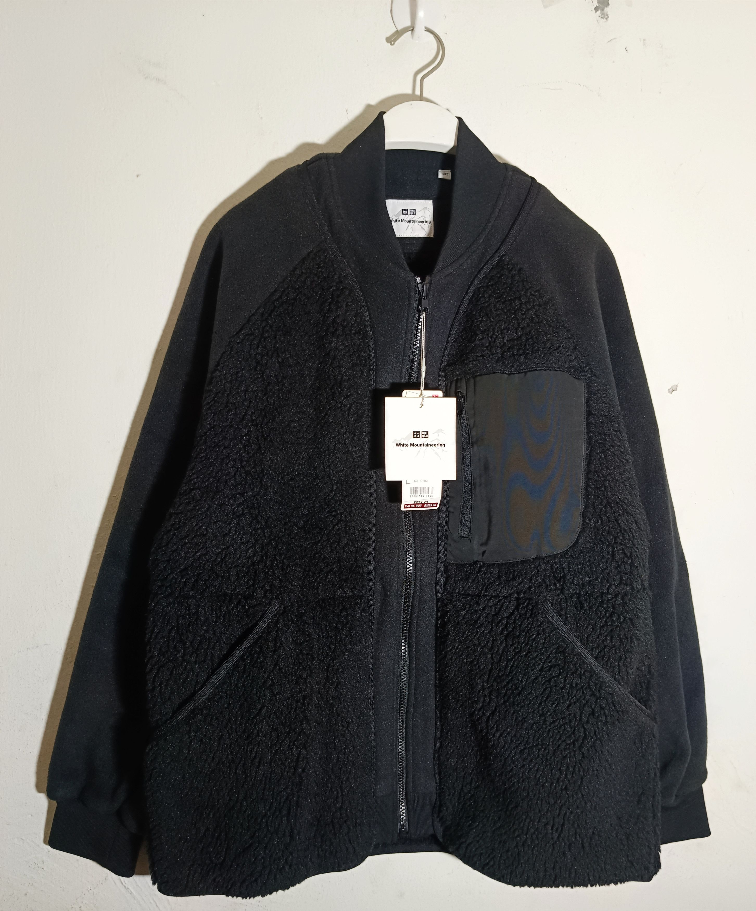 White Mountaineering Black Fleece Oversized Long-Sleeve Bomber Jacket Size US L / EU 52-54 / 3 - 6 Thumbnail