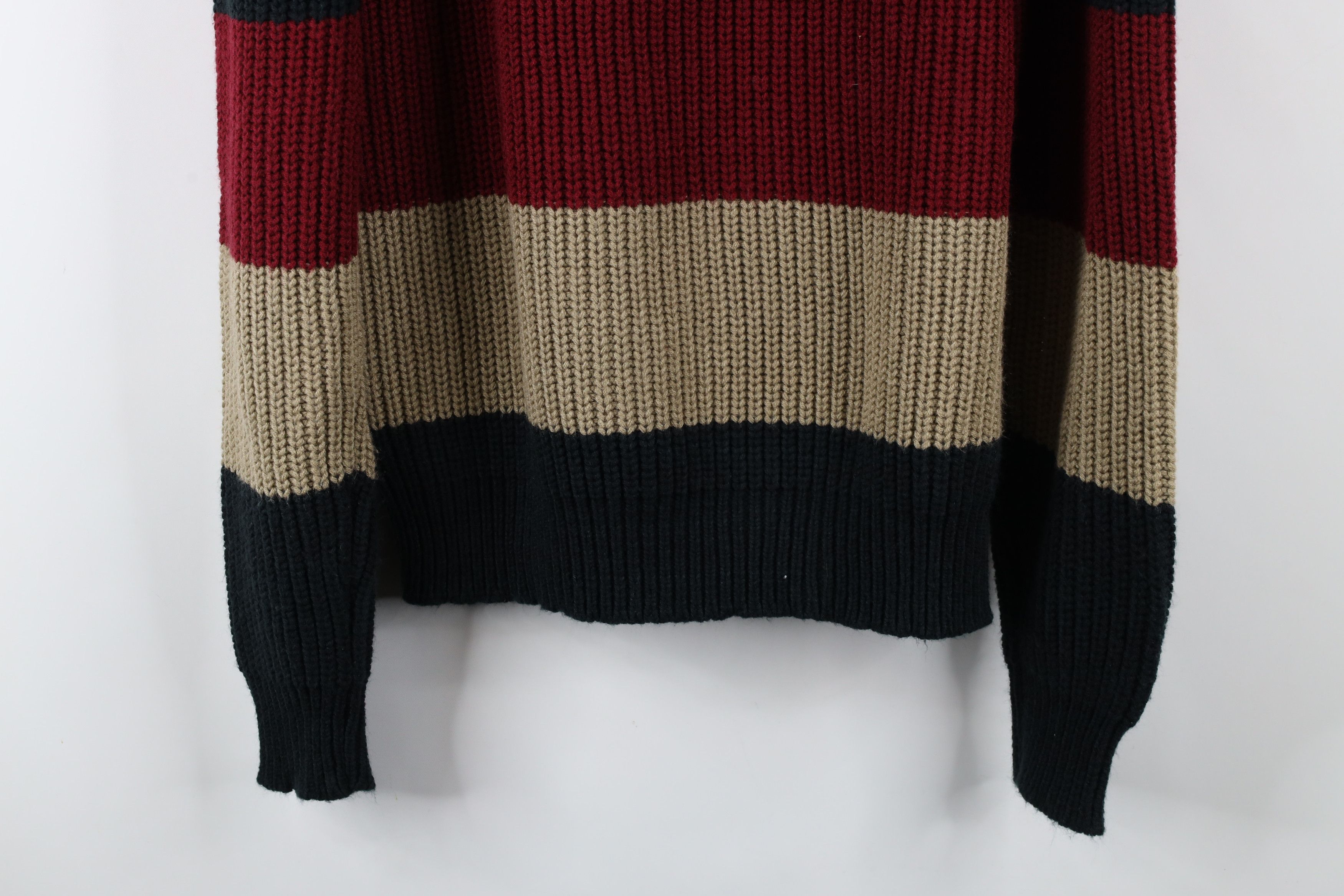 Vintage Vintage 90s Streetwear Block Chunky Ribbed Knit Sweater Size XL / US 12-14 / IT 48-50 - 8 Thumbnail
