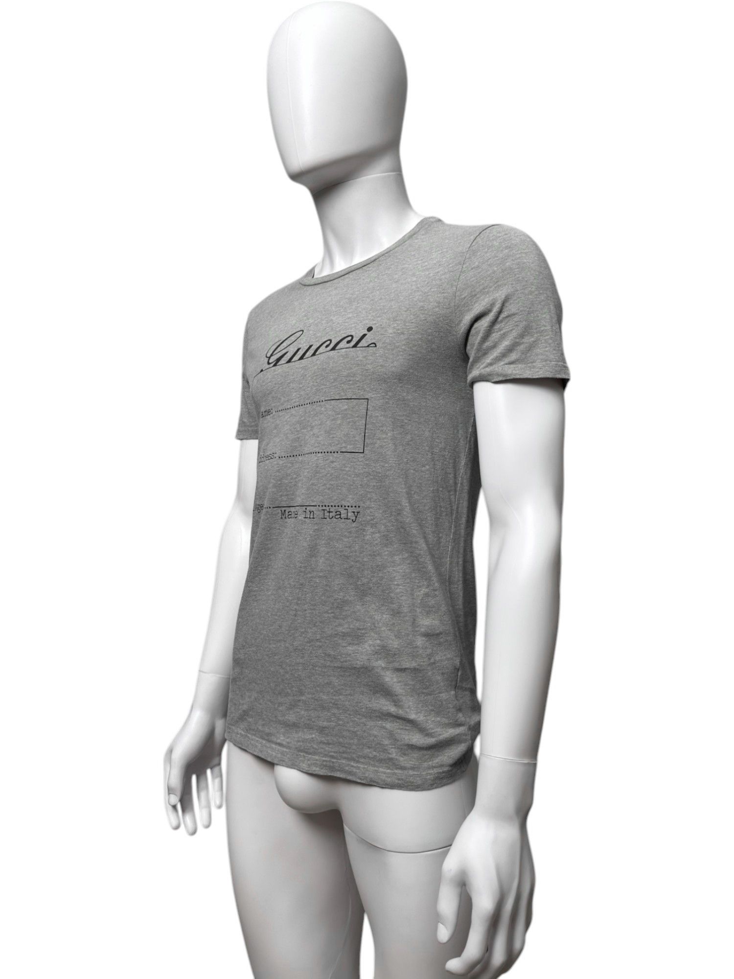 Gucci by Frida Giannini S/S 2008 Grey "Identity" Tee Size M / US 6-8 / IT 42-44 - 5 Thumbnail