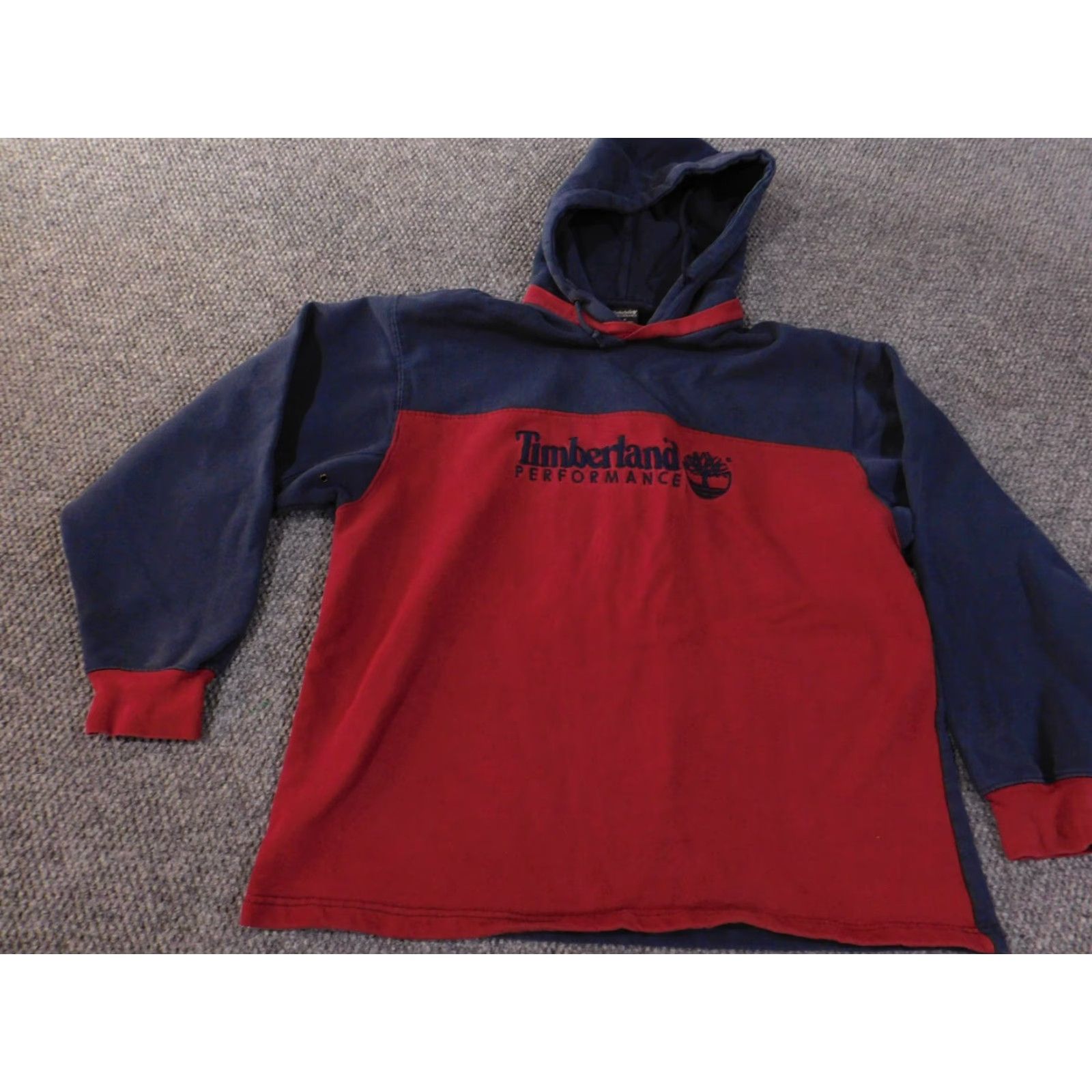Timberland Timberland Hoodie Mens M Blue Pullover Knit Cotton Polyester Logo Pockets Vintage No 90s Retro Sports Outdoor Walking Mens Size US M / EU 48-50 / 2 - 3 Thumbnail