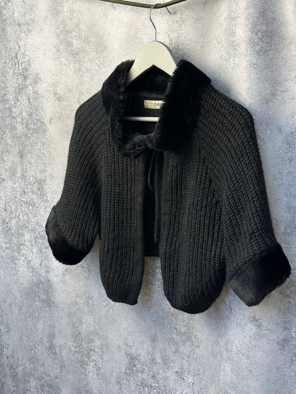 Elisa Cavaletti Bottega by Elisa Cavaletti Knitted Fur-Trim Cropped Jacket Size S / US 4 / IT 40 - 1 Thumbnail
