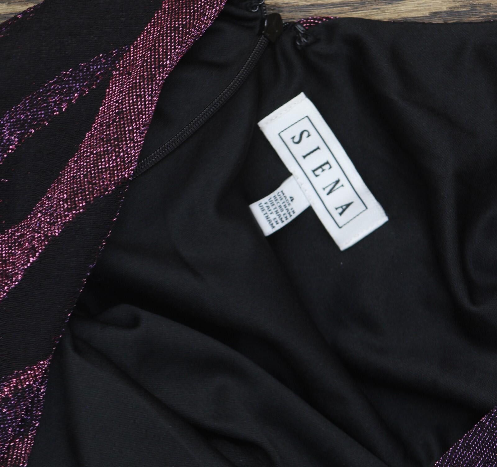 Signal Sport Nwt Siena Womens Long Sleeve Dress Satn1869 Purple Multi 4 Size S / US 4 / IT 40 - 4 Thumbnail