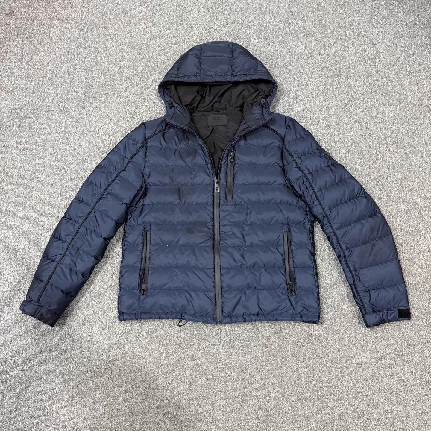 Prada Prada navy blue tri-logo down jacket 50 95 new Size US M / EU 48-50 / 2 - 1 Thumbnail