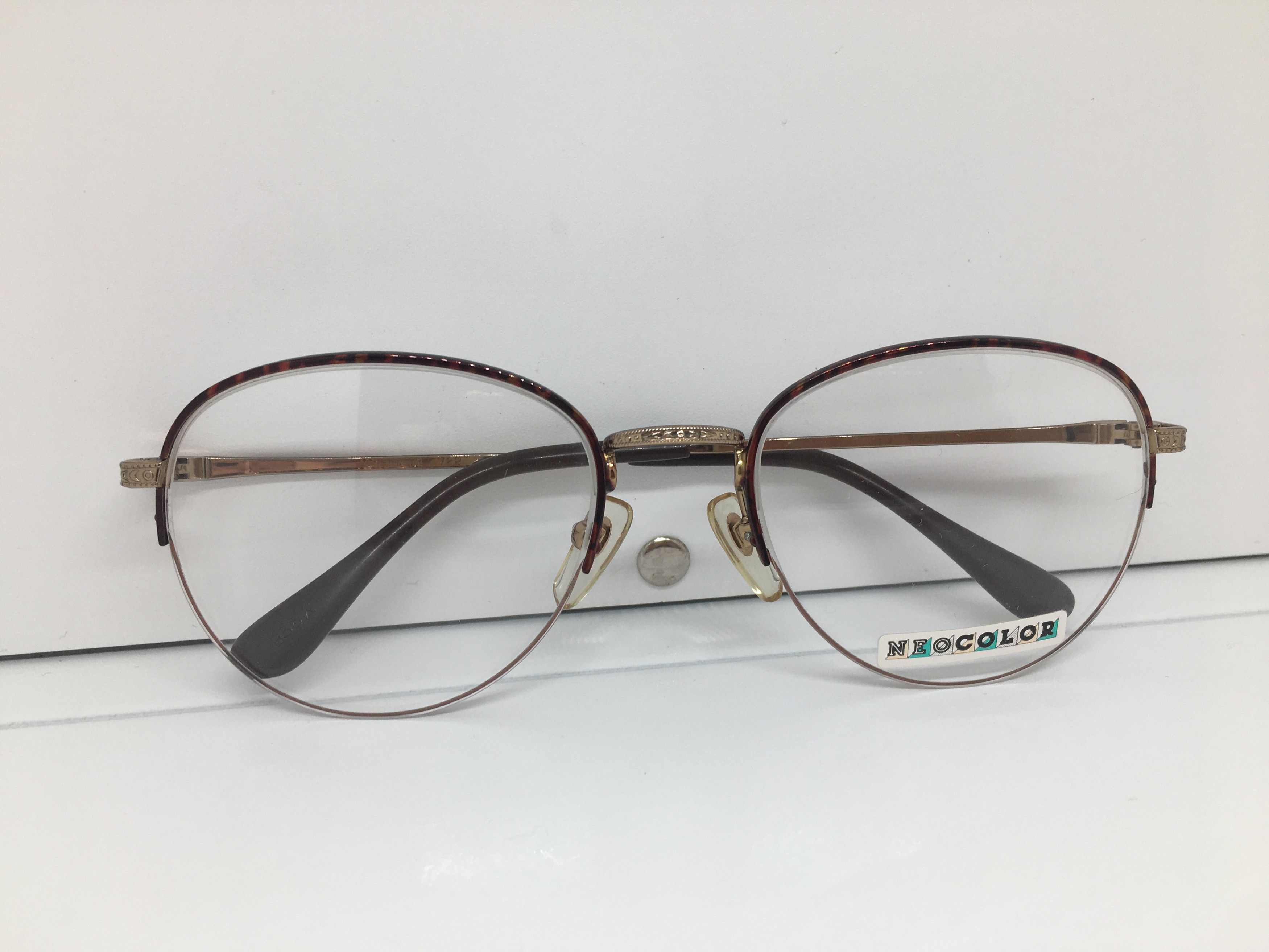 Vintage Vintage Charmant 722 Half Rim RX Eyeglasses Frame Size ONE SIZE - 8 Thumbnail