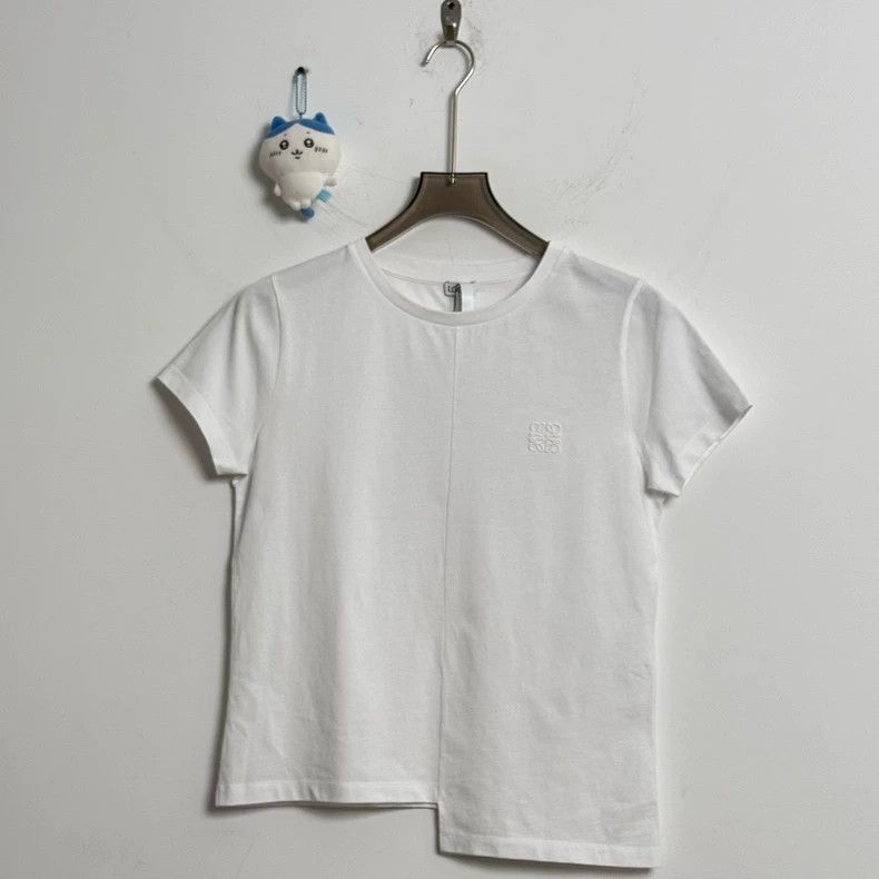 LOEWE White embroidered logo short sleeves