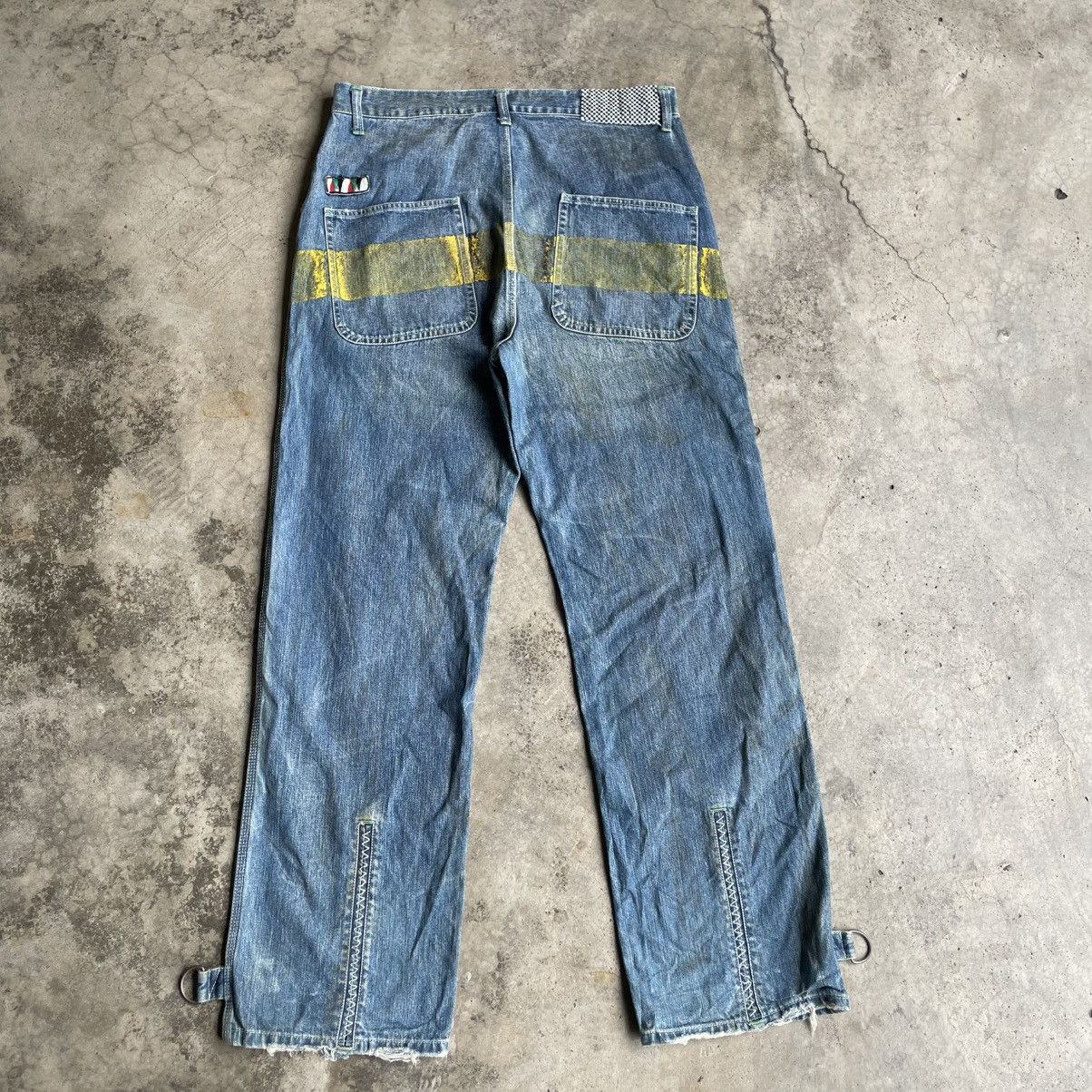 Japanese Brand × Vintage 🔥🇯🇵Vintage Stoned Washed Ripped Distress Bush Pants Jeans Size US 32 / EU 48 - 4 Thumbnail