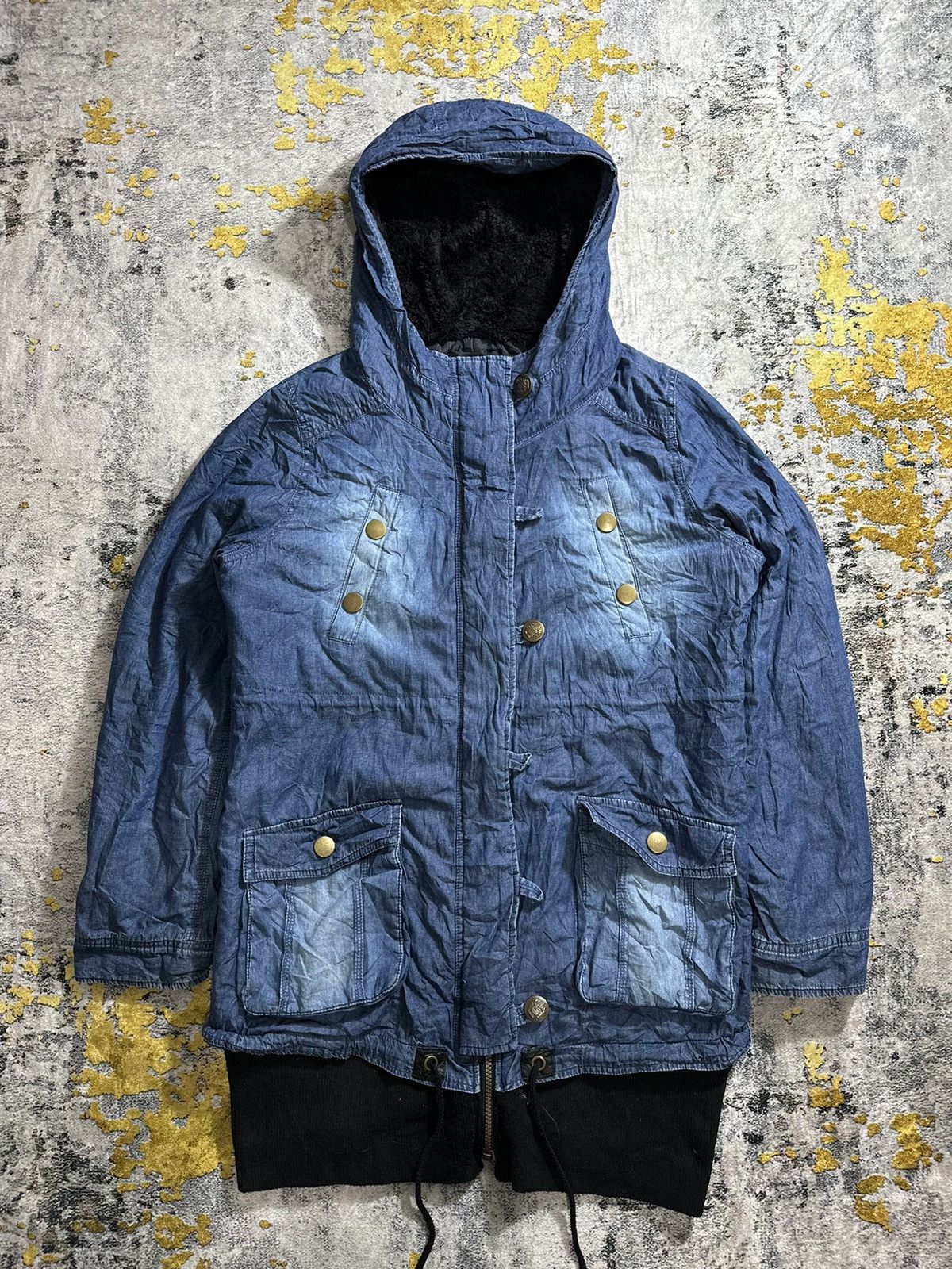 GOA 00s G.O.A LGB STYLE SORRIDERE WASHED MOHAIR HOODIE JACKET Size US XL / EU 56 / 4 - 1 Thumbnail