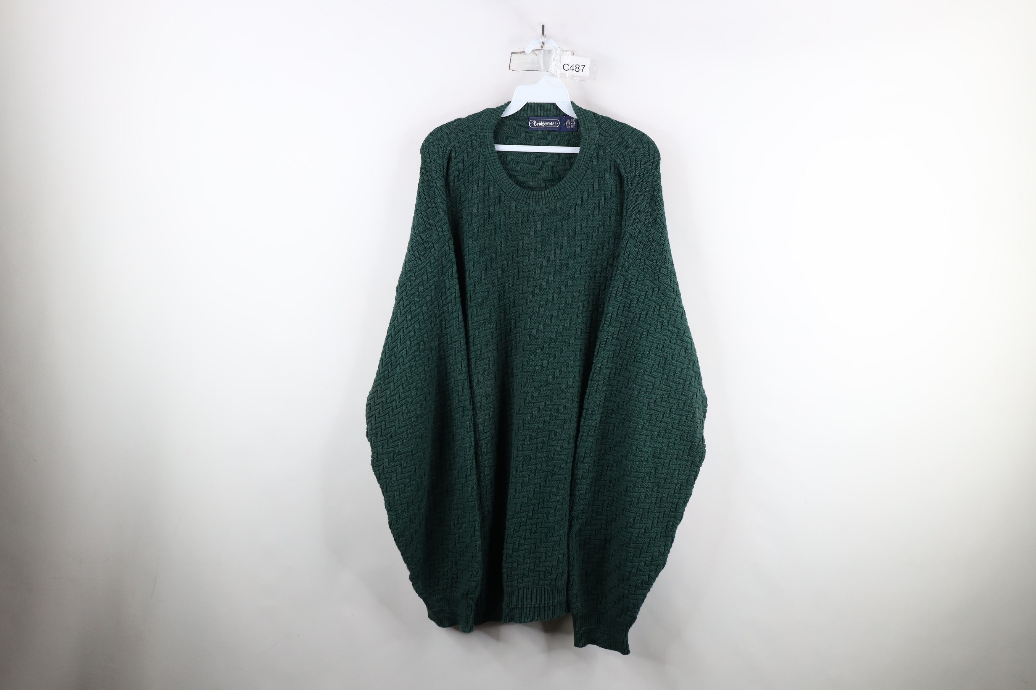 Vintage Vintage 90s Streetwear Zag Cotton Knit Crewneck Sweater USA Size US XXL / EU 58 / 5 - 1 Thumbnail