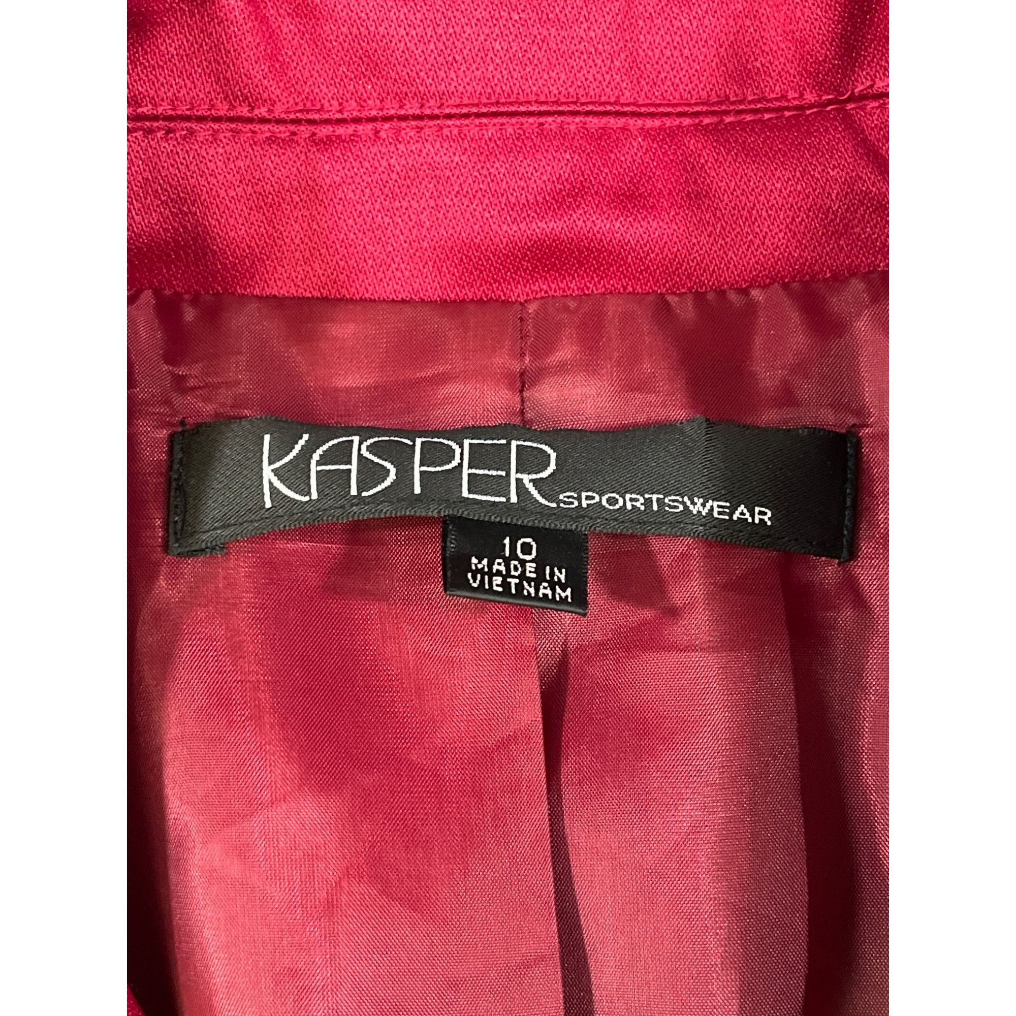 Kasper Kasper Sportswear Womens Magenta Trench Coat Size 10 SKU 667 Size L / US 10 / IT 46 - 5 Thumbnail