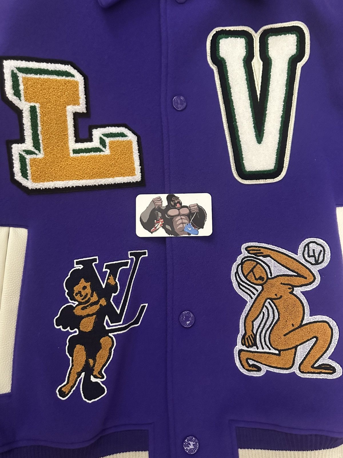 Louis Vuitton Louis Vuitton Multi-Patches Mixed Leather Varsity Blouson Size US XL / EU 56 / 4 - 4 Thumbnail