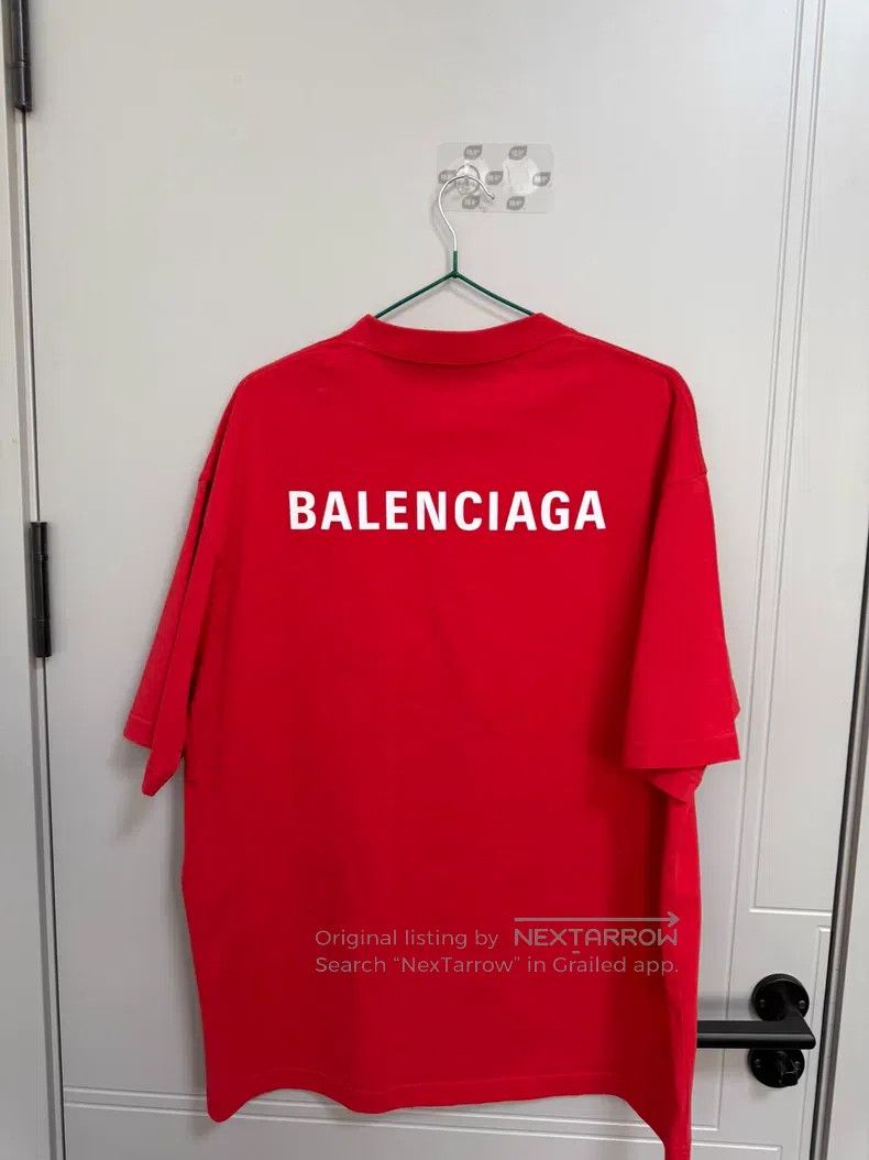 Balenciaga Balenciaga Red front and back logo letter short-sleeve Size US S / EU 44-46 / 1 - 2 Thumbnail