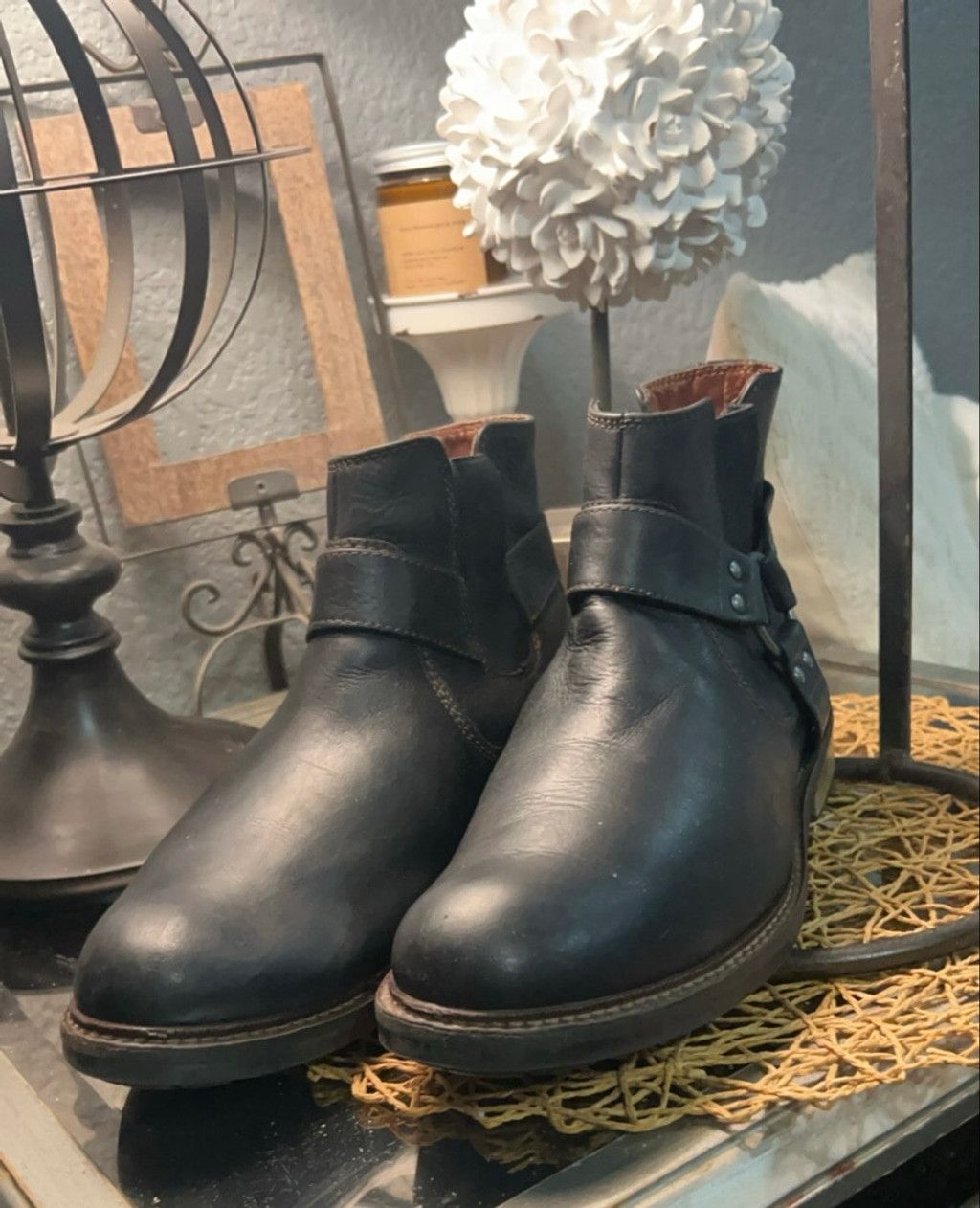 Johnston & Murphy Men's Johnston & Murphy Black Leather Boots Size 10 Size US 10 / EU 43 - 2 Thumbnail